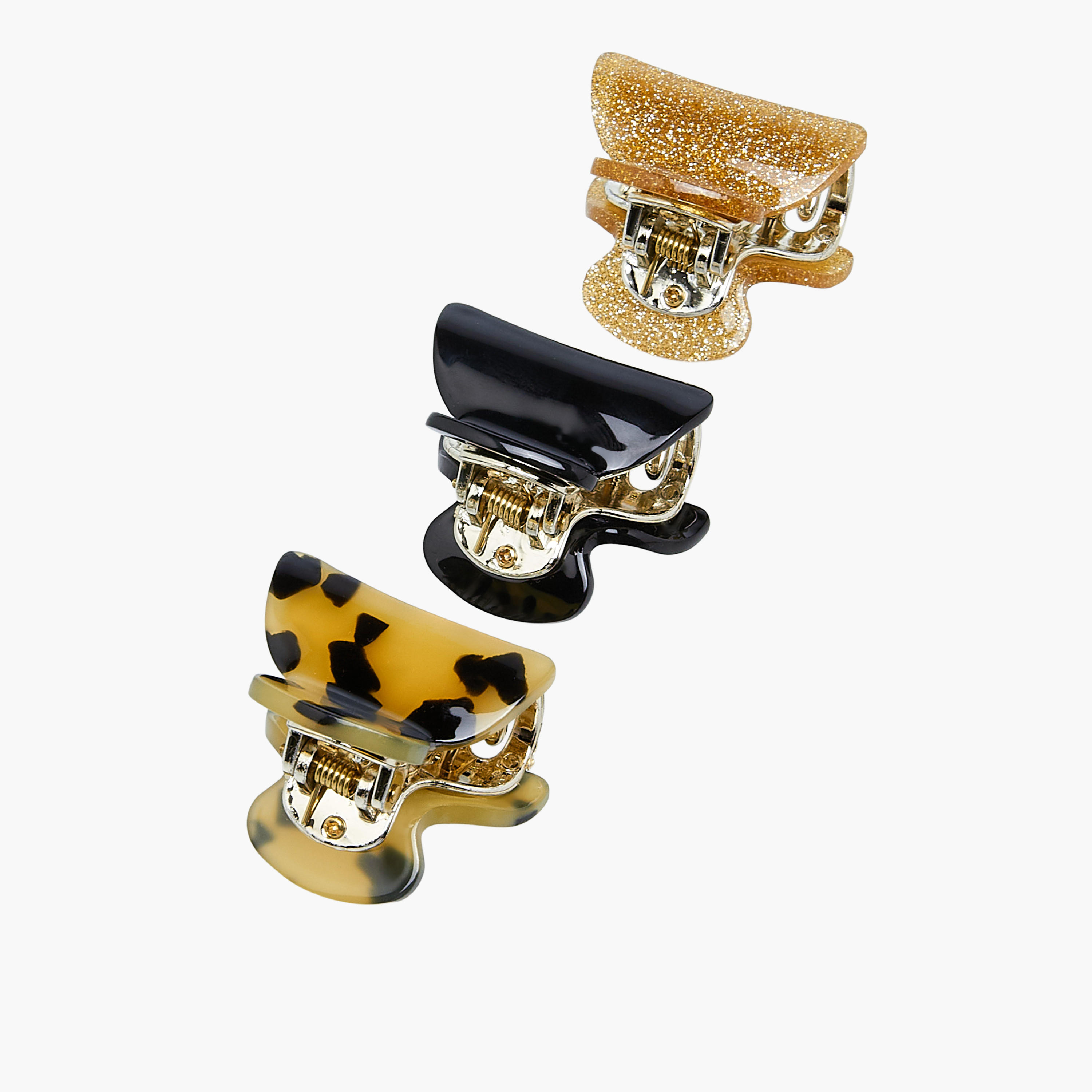 Pack of 3 Hair Clamps with Marble Print-women-hairaccessories-clamps-image-5