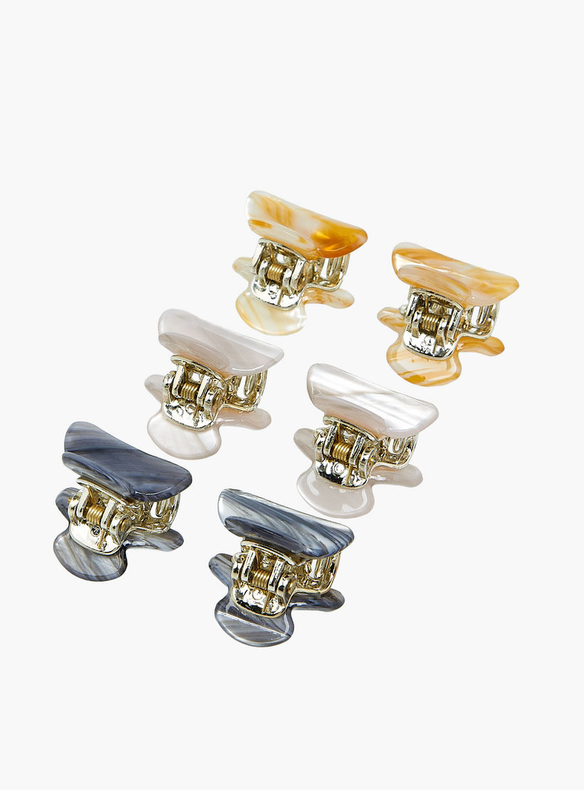 مشابك شعر بطبعات رخامية - عبوة من 6 قطع-women-hairaccessories-clamps-image-6