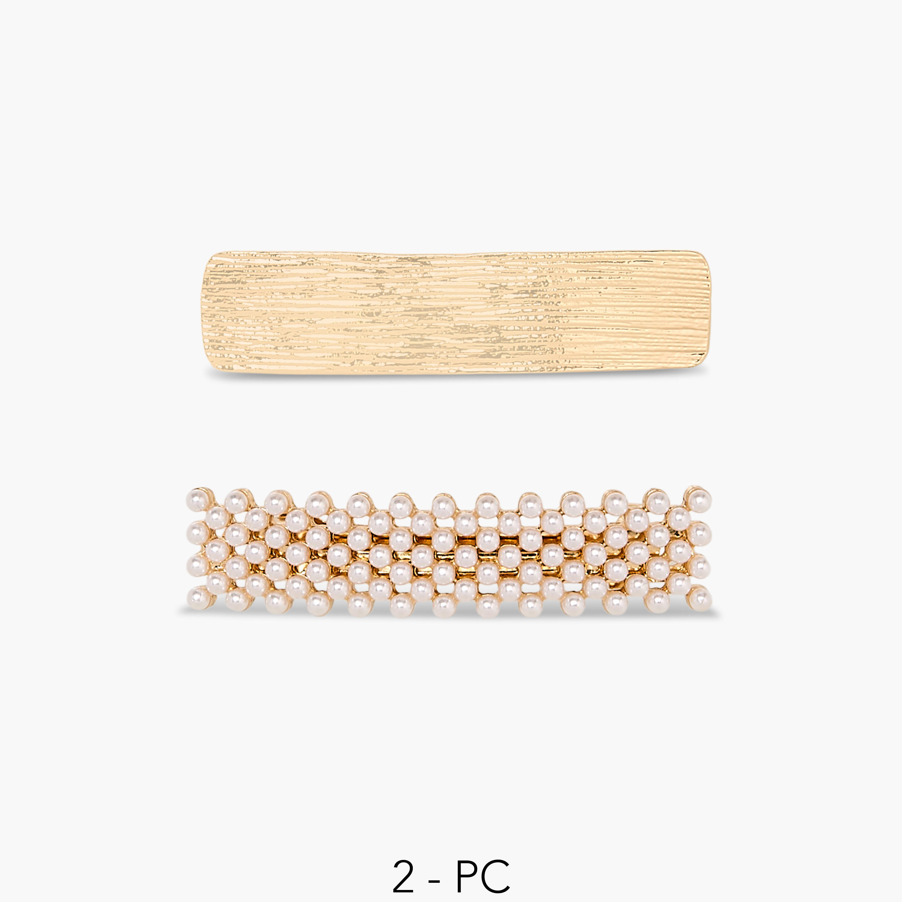 Pack of 2 Hair Clips with Embellishments-women-hairaccessories-clips-image-1