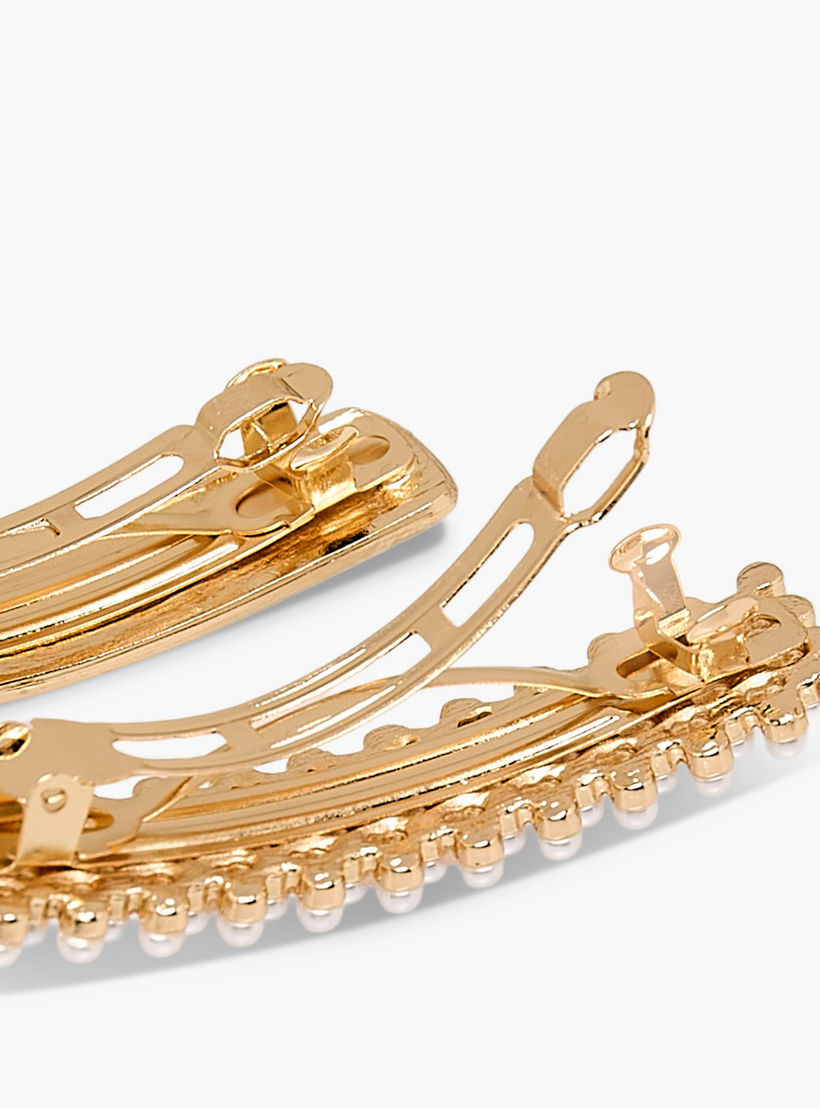 مشابك شعر بتزيينات - عبوة من قطعتين-women-hairaccessories-clips-image-4