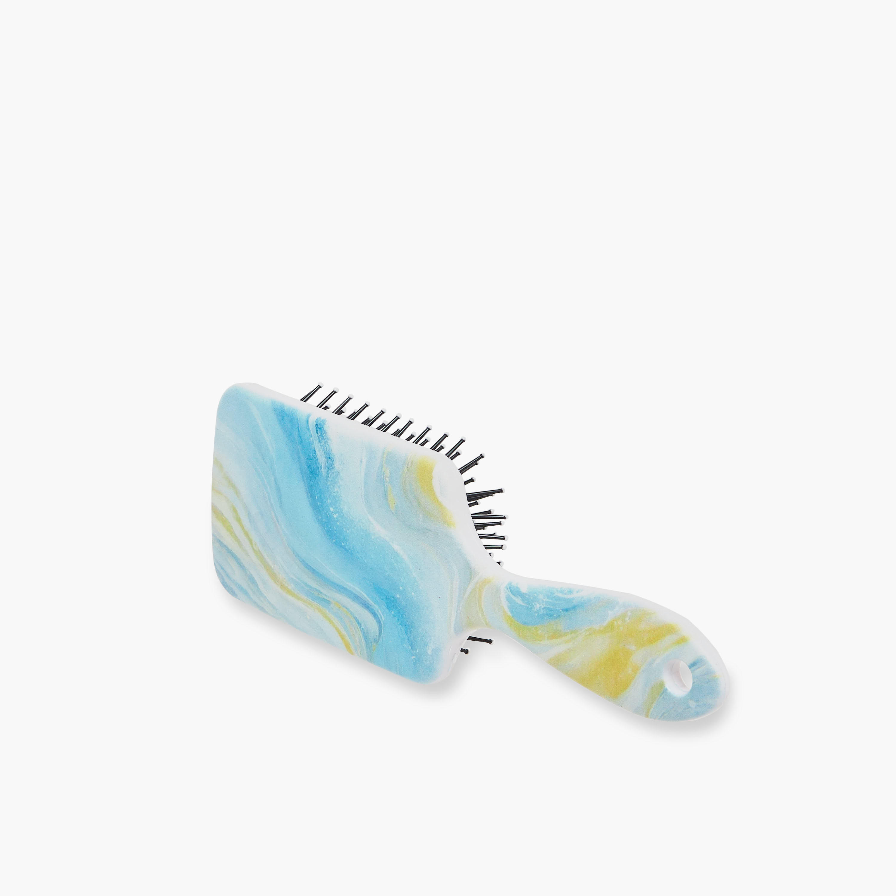 Paddle Hair Brush with Marble Print-women-hairaccessories-brushesandcombs-image-1