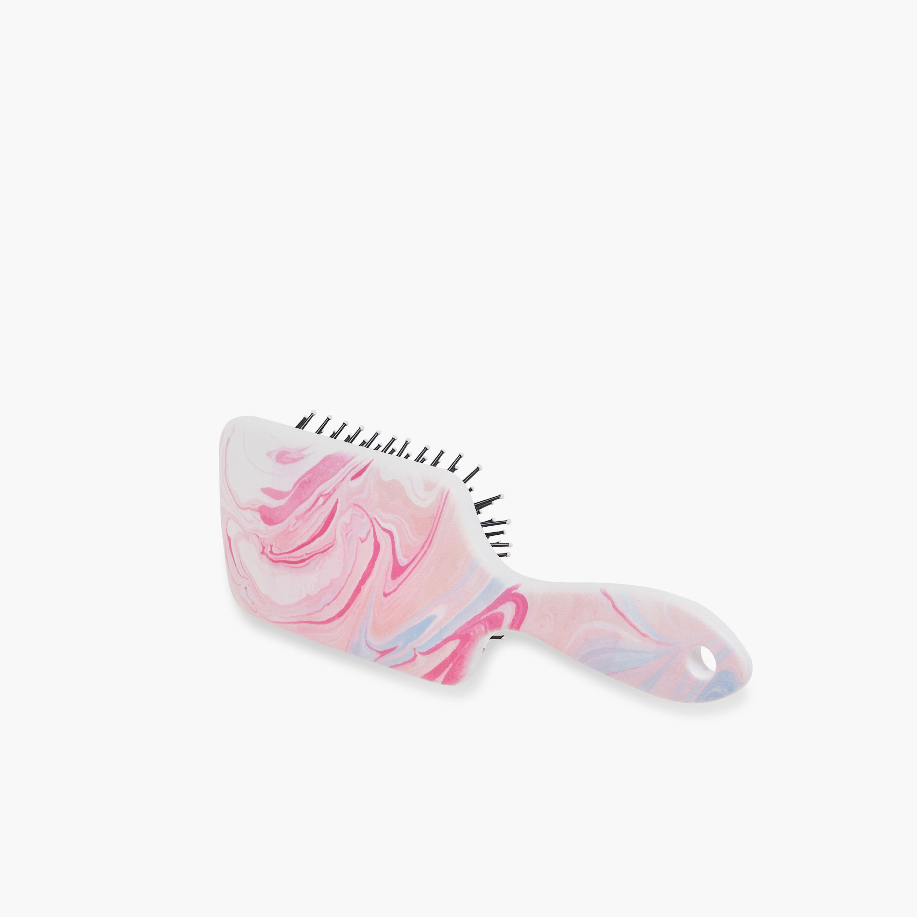 Paddle Hair Brush with Marble Print-women-hairaccessories-brushesandcombs-image-1