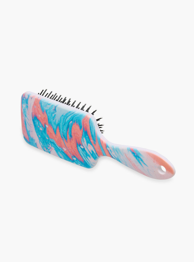 Paddle Hair Brush with Marble Print-women-hairaccessories-brushesandcombs-image-1