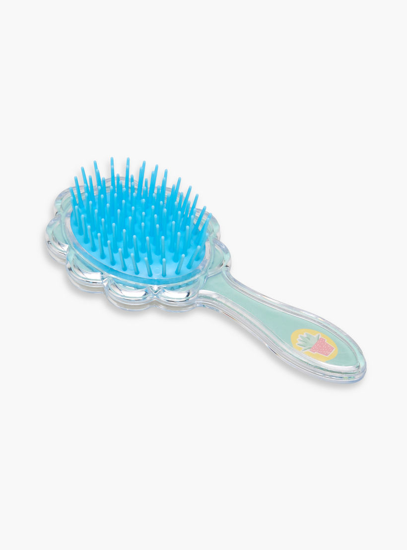 Hairbrush with Glitter and Flower Print-women-hairaccessories-brushesandcombs-image-2