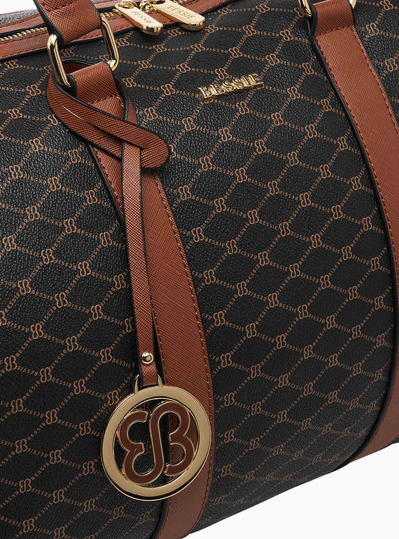 Bessie London Printed Duffle Bag with Bag Charm-women-bagsandwallets-handbags-image-5