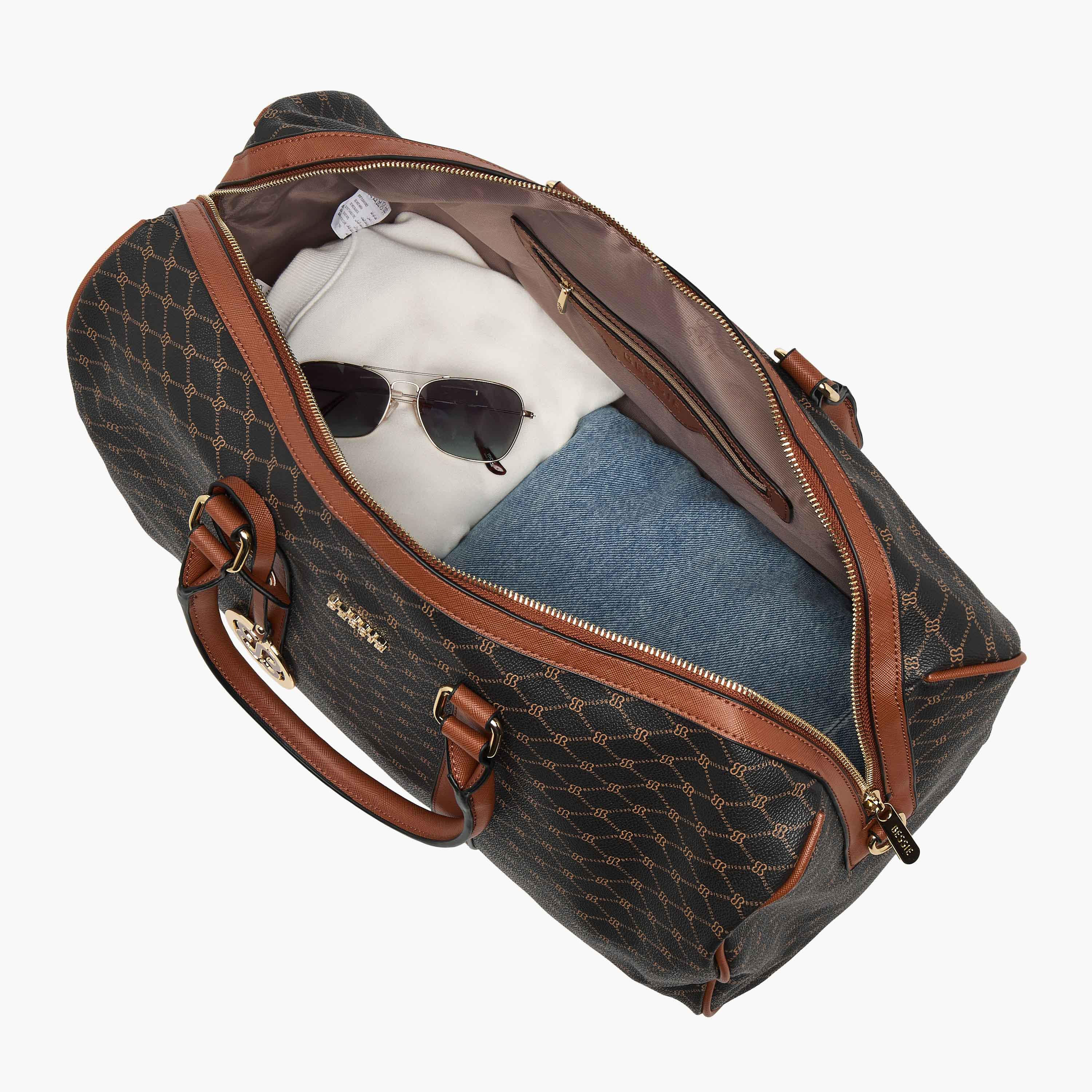 Bessie London Printed Duffle Bag with Bag Charm-women-bagsandwallets-handbags-image-9