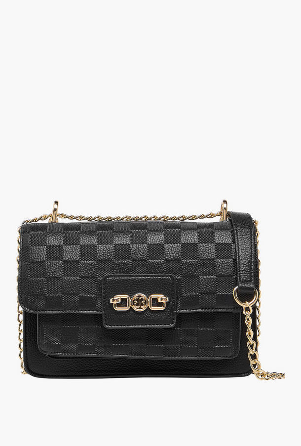 شنطة كروس بودي مربعات منقوشة بحزام سلسة من بيسي لندن-women-bagsandwallets-handbags-image-1