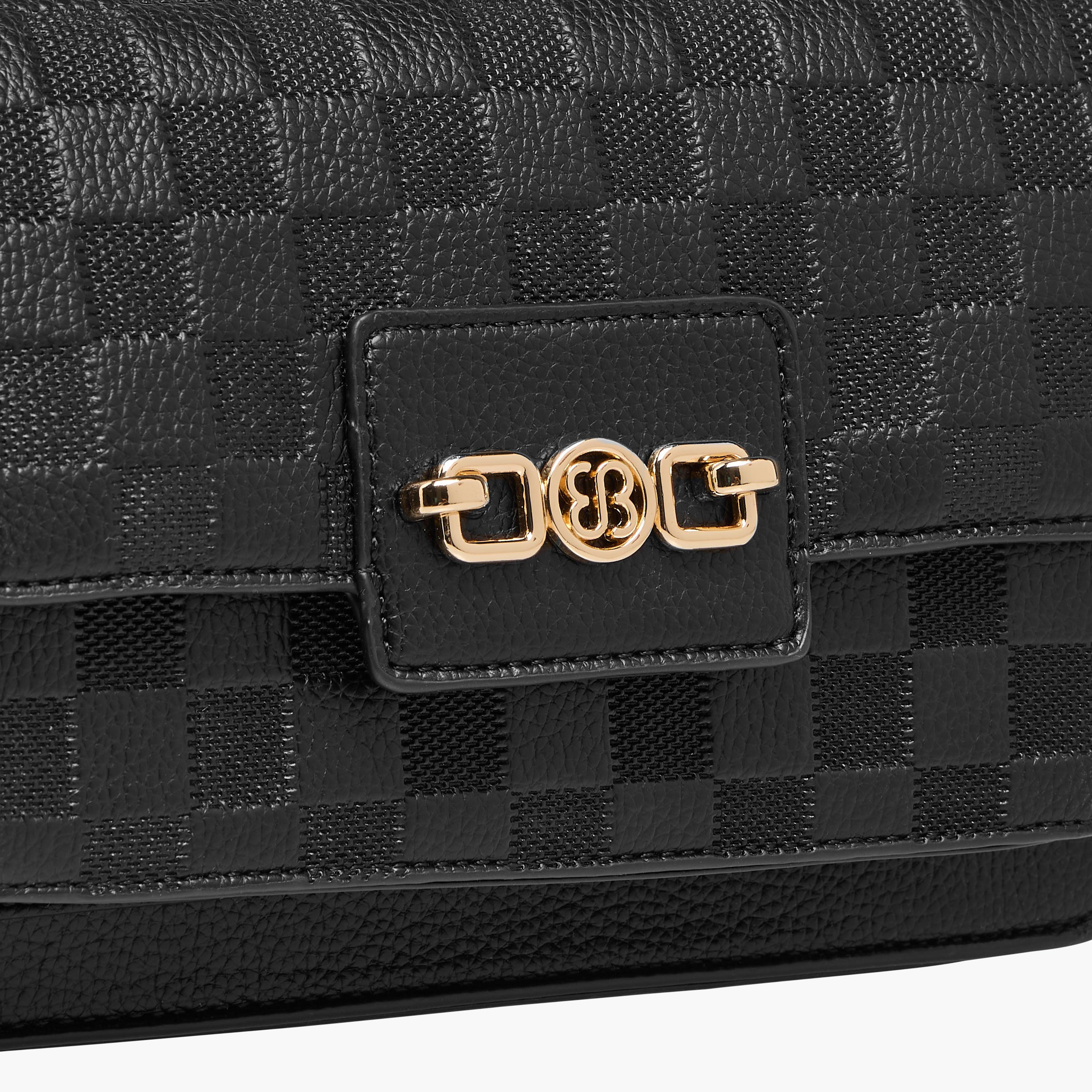 شنطة كروس بودي مربعات منقوشة بحزام سلسة من بيسي لندن-women-bagsandwallets-handbags-image-5