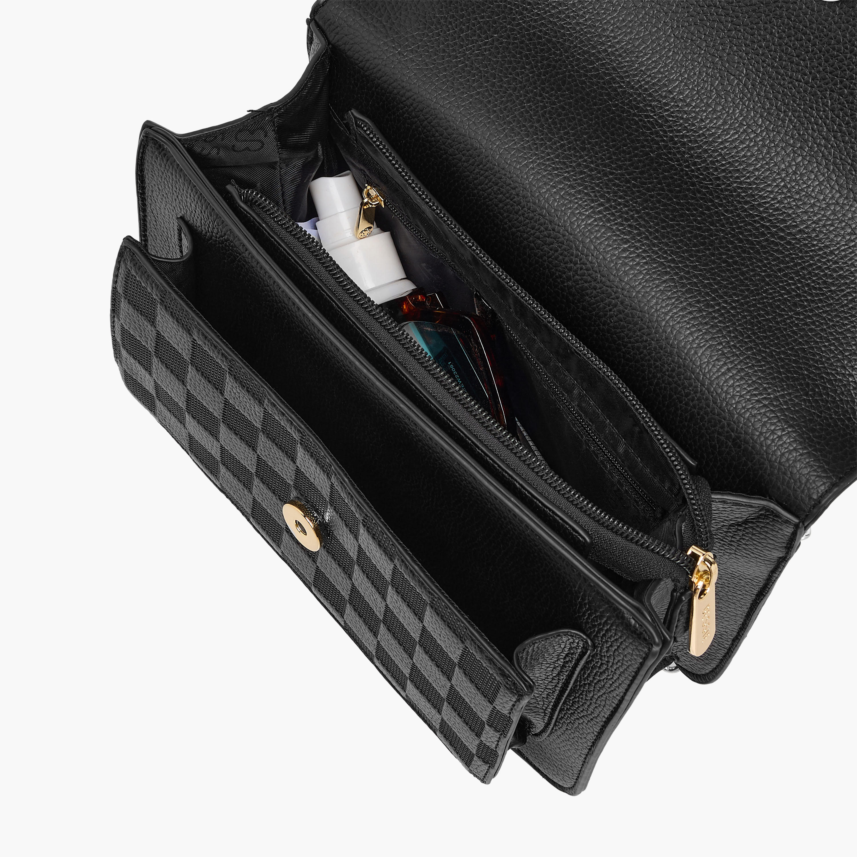 شنطة كروس بودي مربعات منقوشة بحزام سلسة من بيسي لندن-women-bagsandwallets-handbags-image-9