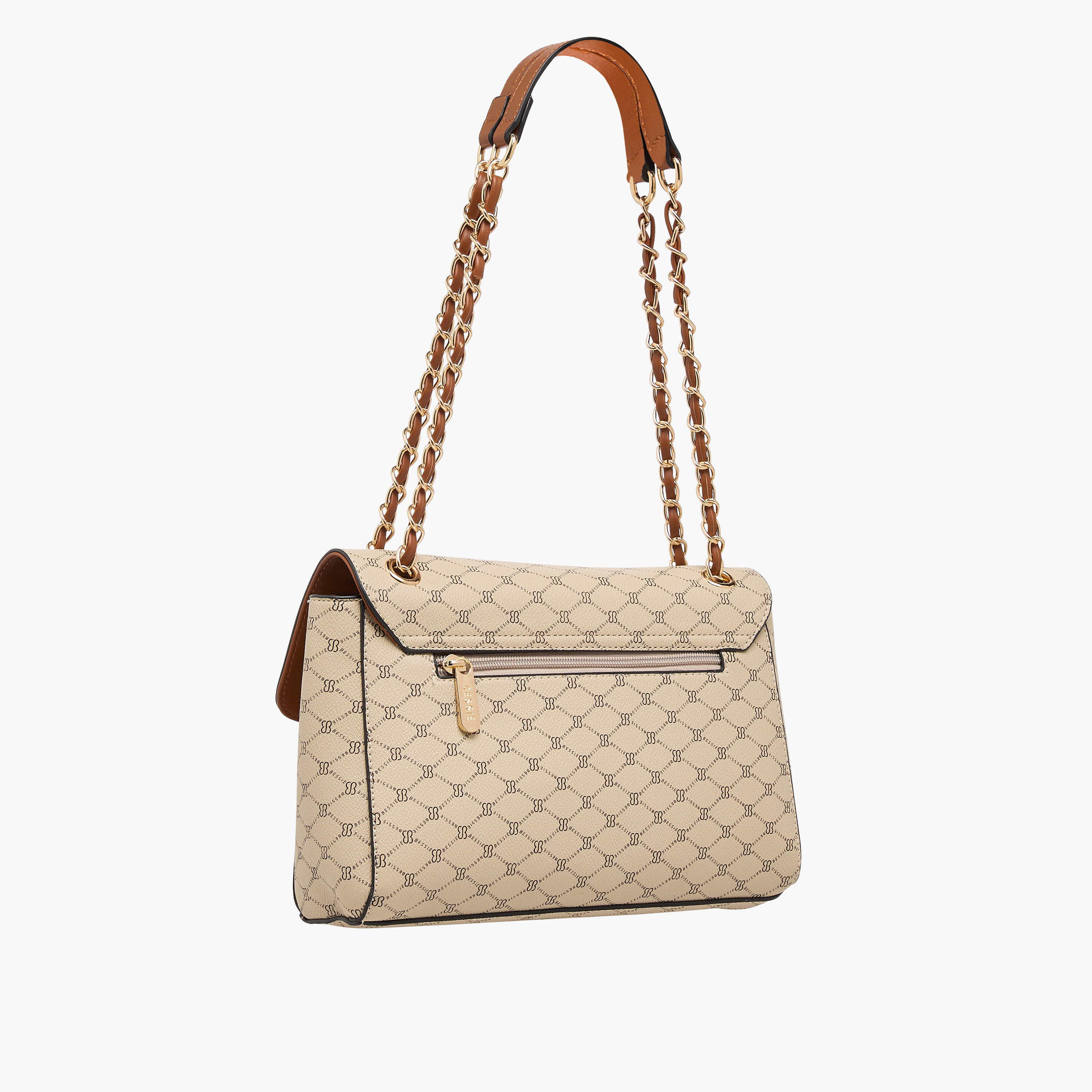 Bessie London Printed Satchel Bag with Twist Lock Closure-women-bagsandwallets-handbags-image-4