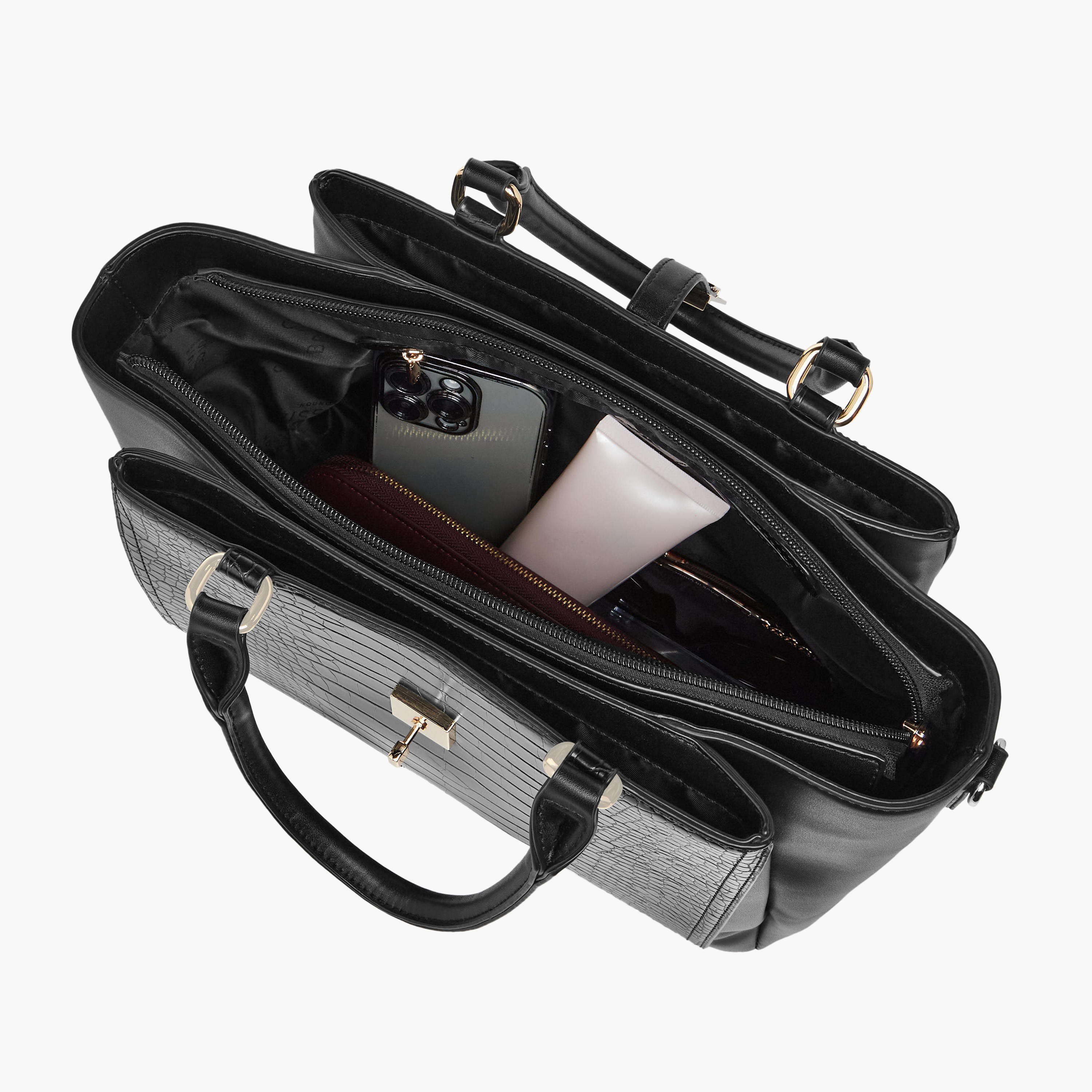 شنطة توتي بارزة الملمس بقفل دوار بيسي لندن-women-bagsandwallets-handbags-image-9
