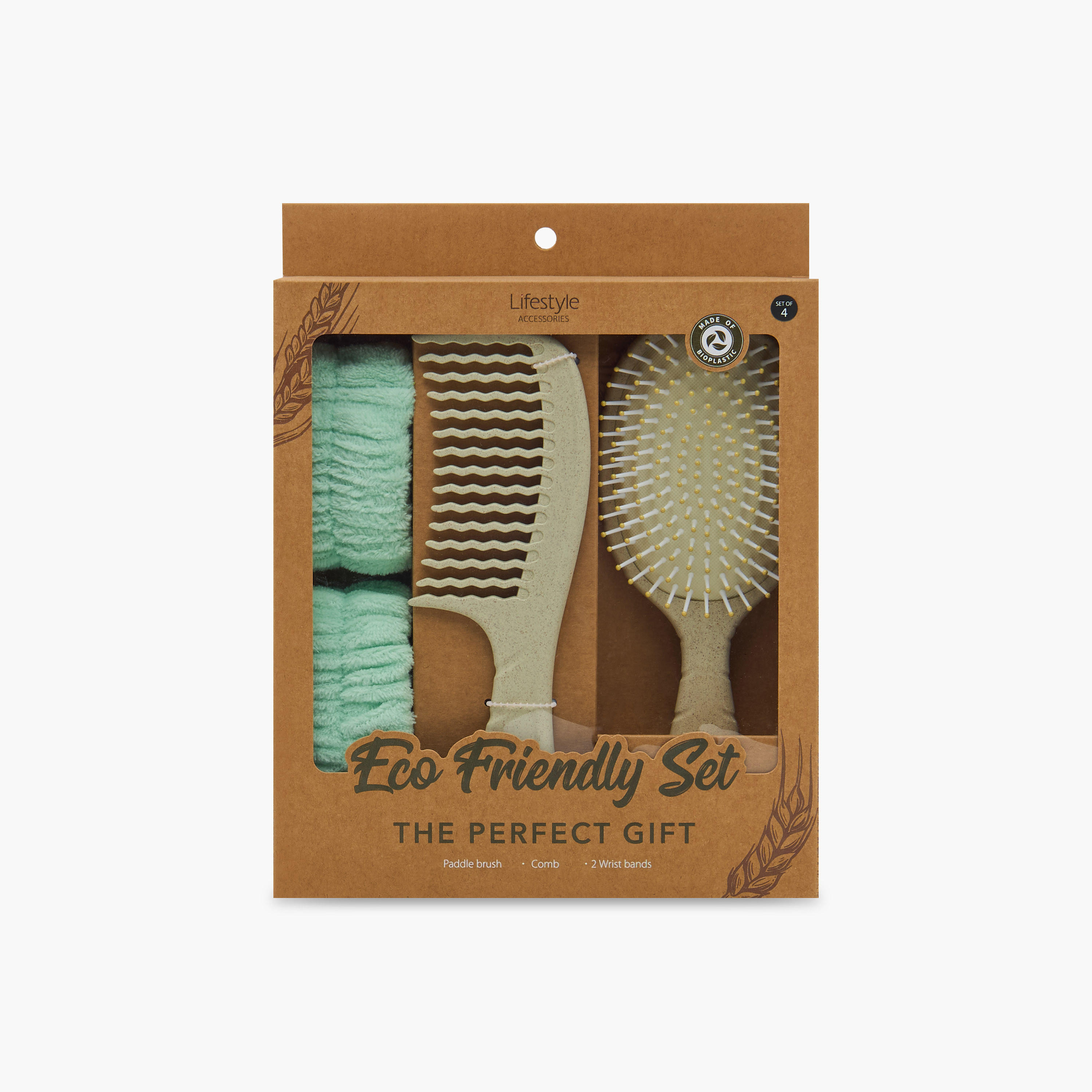 Assorted 4-Piece Paddle Hairbrush with Comb and Wristband Set-beautyandpersonalcare-hair-stylingtools-hairbrushesandcombs-image-6