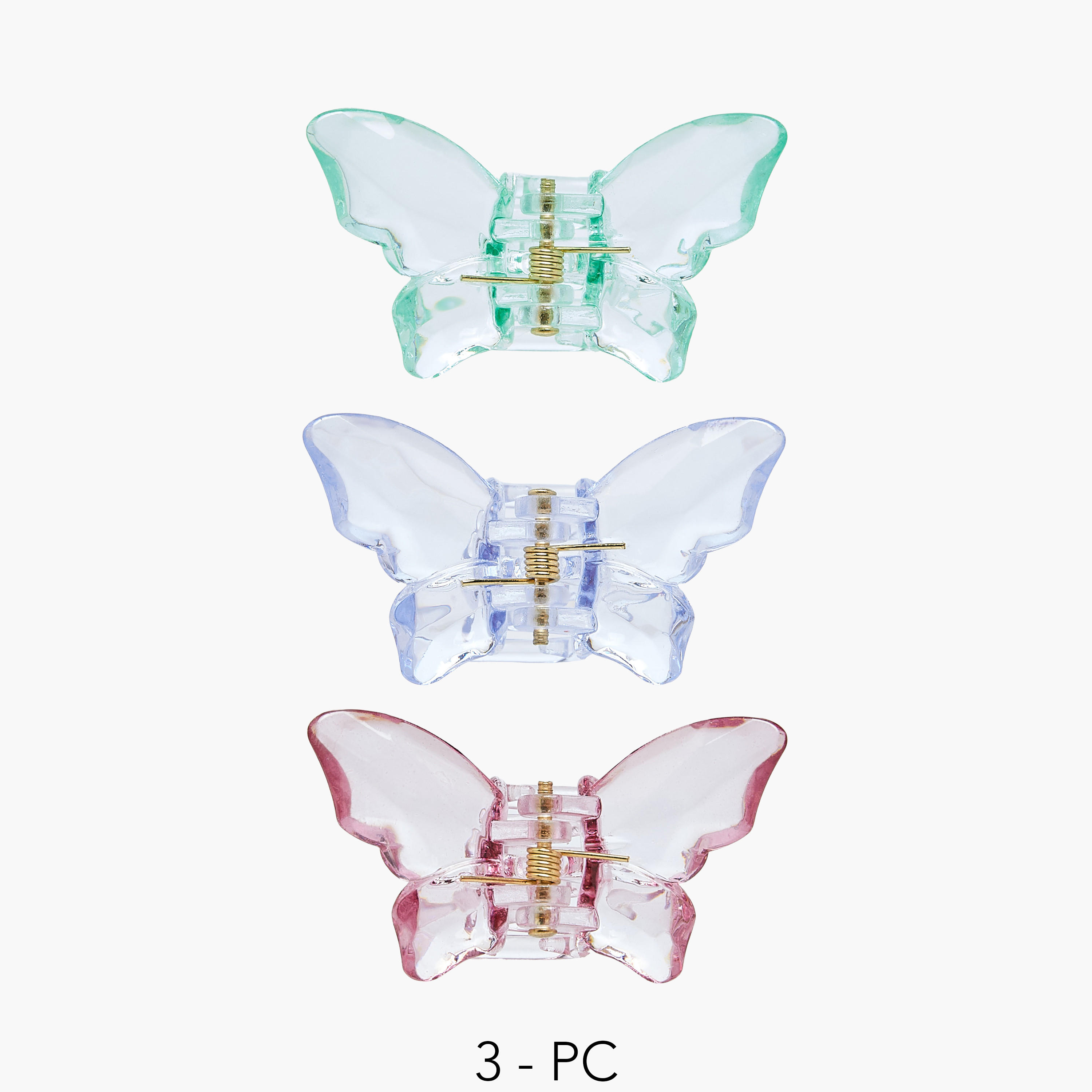 Pack of 3 Butterfly Hair Clamps-women-hairaccessories-clamps-image-1