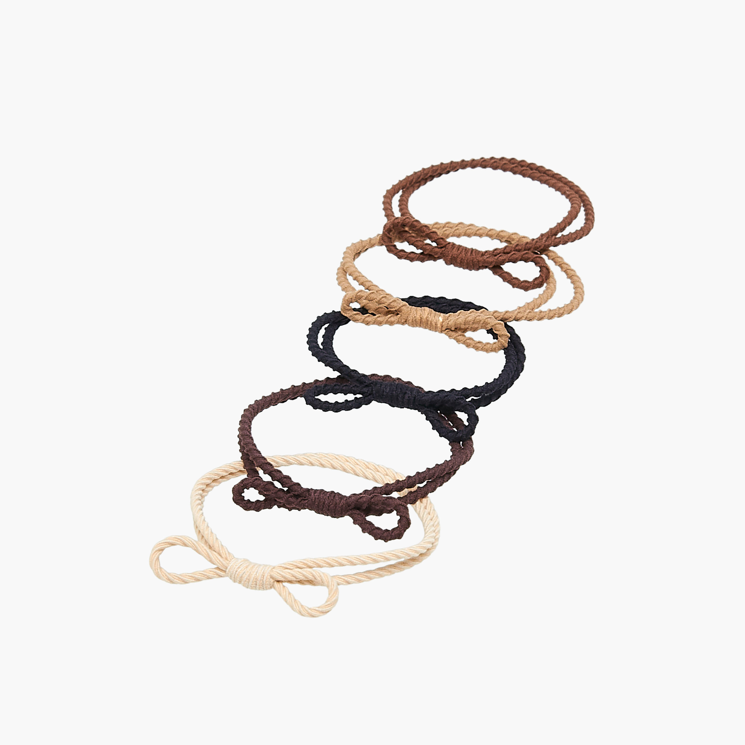 Bow Knot Hair Tie - Set of 5-women-hairaccessories-sets-image-7