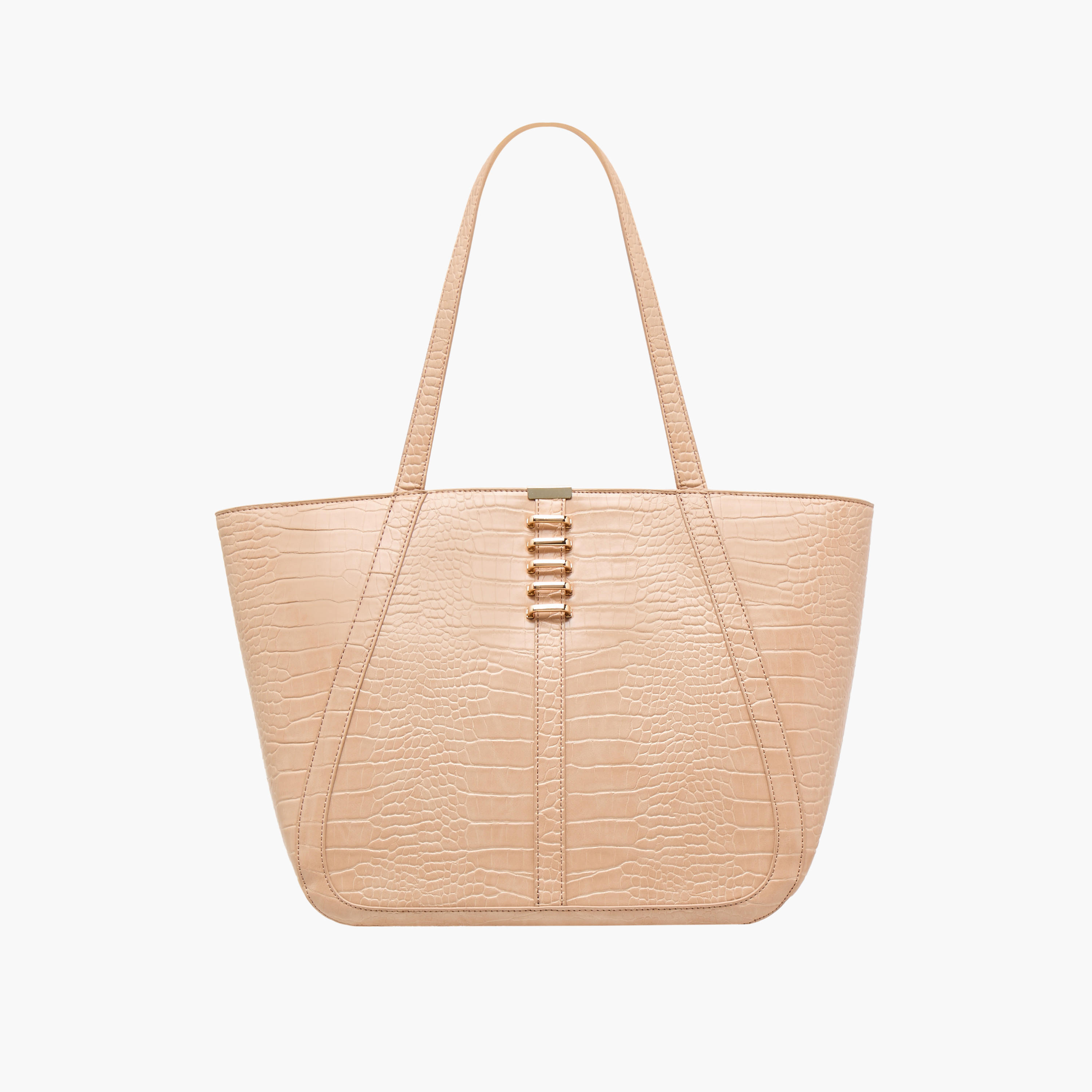 Adore Animal Textured Tote Bag with Handles-women-bagsandwallets-handbags-image-1