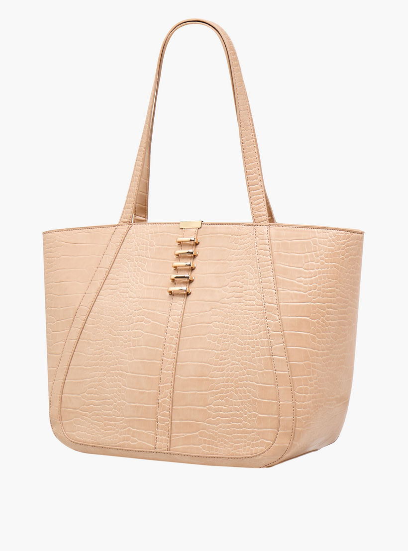 Adore Animal Textured Tote Bag with Handles-women-bagsandwallets-handbags-image-2