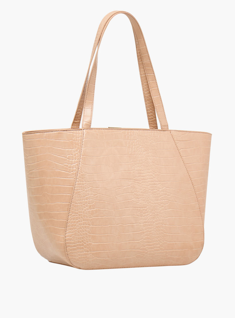 Adore Animal Textured Tote Bag with Handles-women-bagsandwallets-handbags-image-3