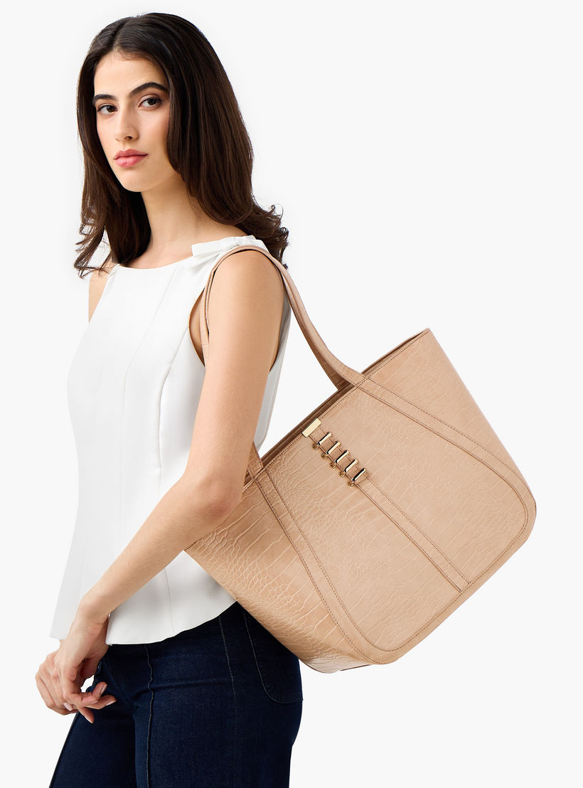 Adore Animal Textured Tote Bag with Handles-women-bagsandwallets-handbags-image-8