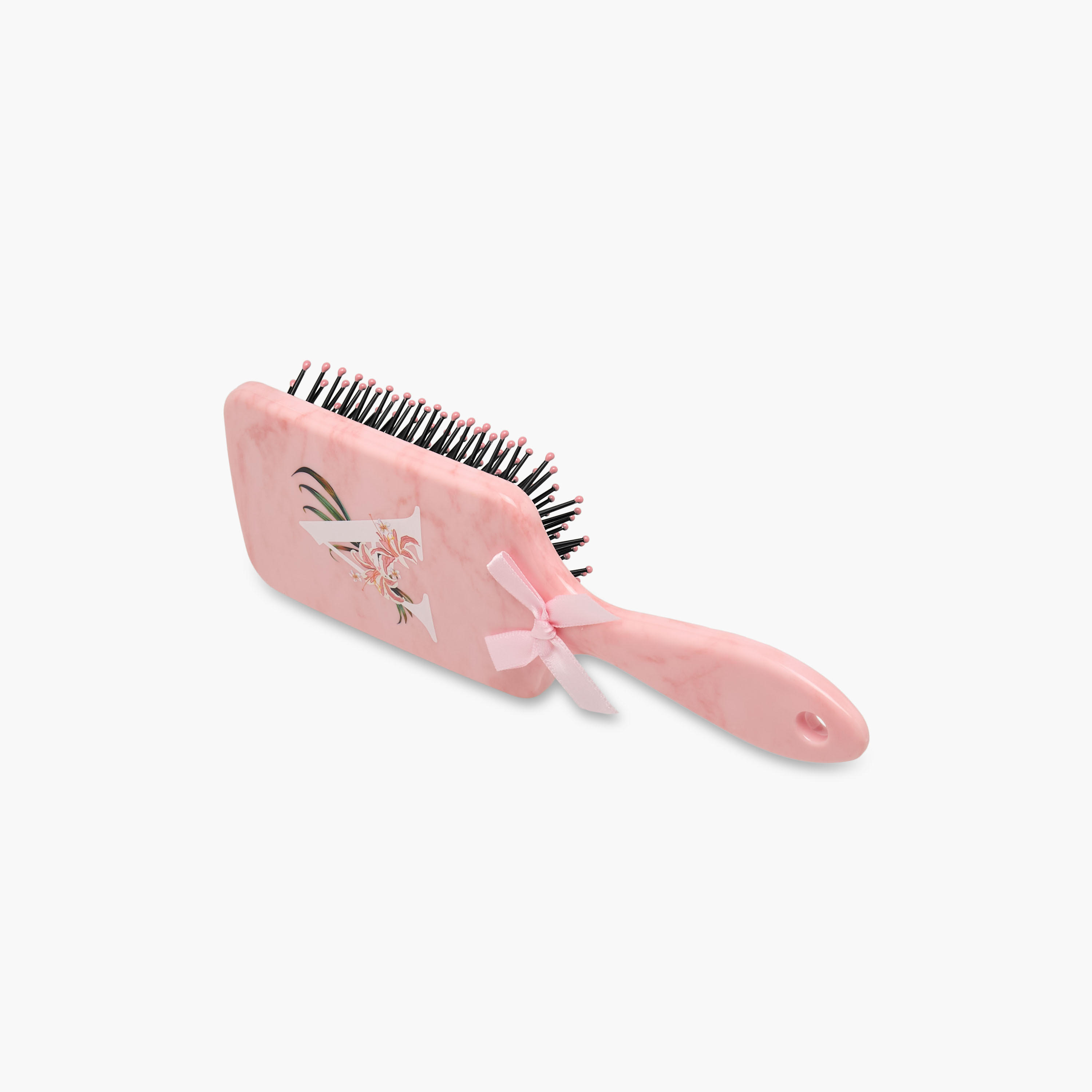 Paddle Hairbrush with Initial A Print-women-hairaccessories-brushesandcombs-image-1