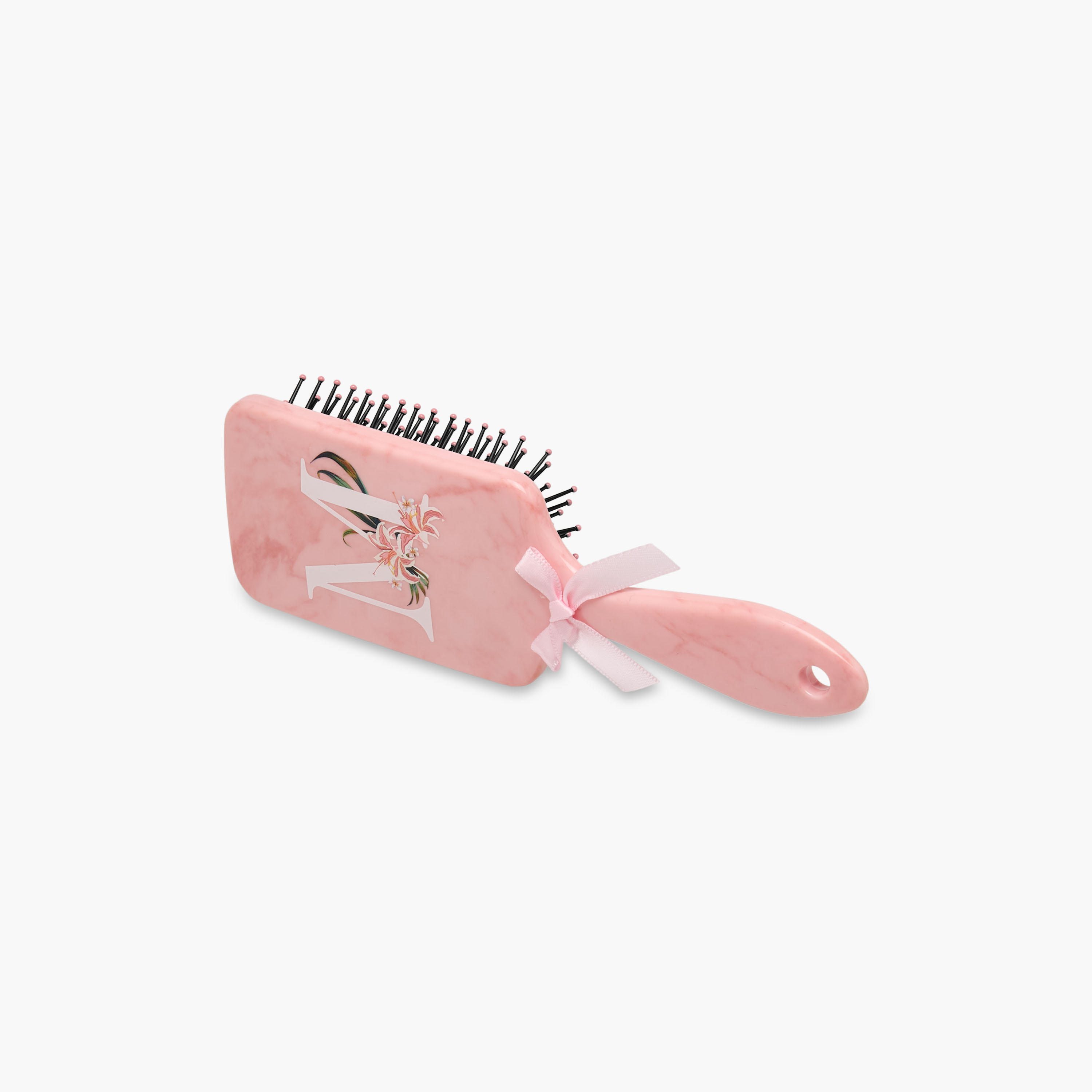Paddle Hairbrush with Initial M Print-women-hairaccessories-brushesandcombs-image-1