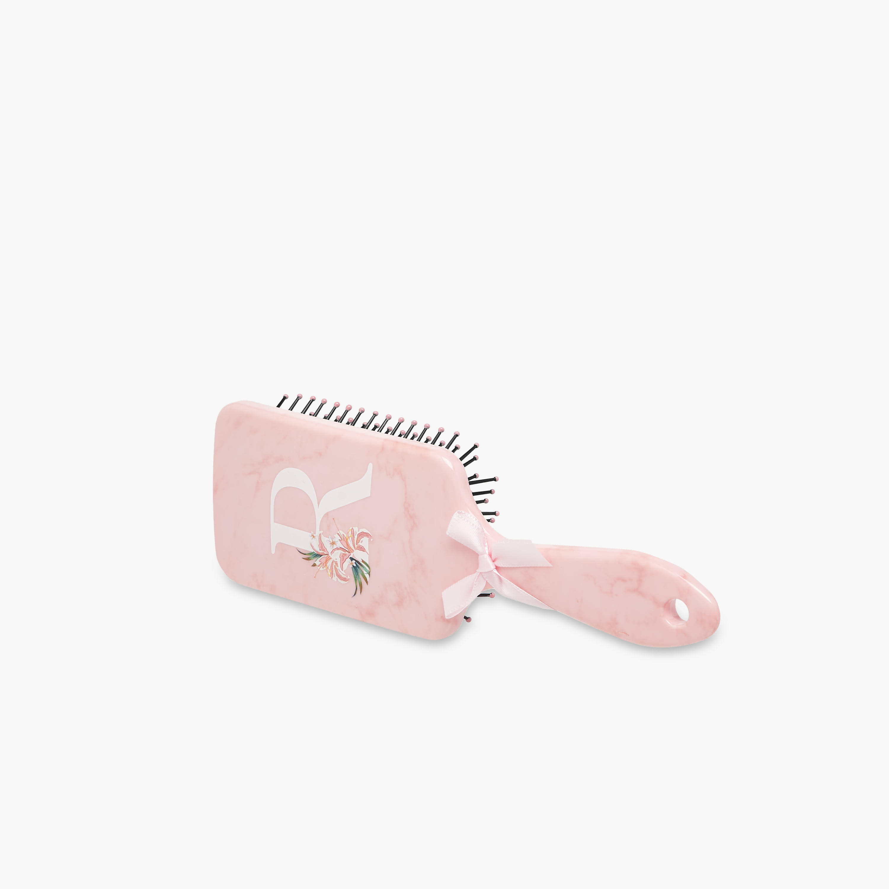 Paddle Hairbrush with Initial R Print-women-hairaccessories-brushesandcombs-image-1