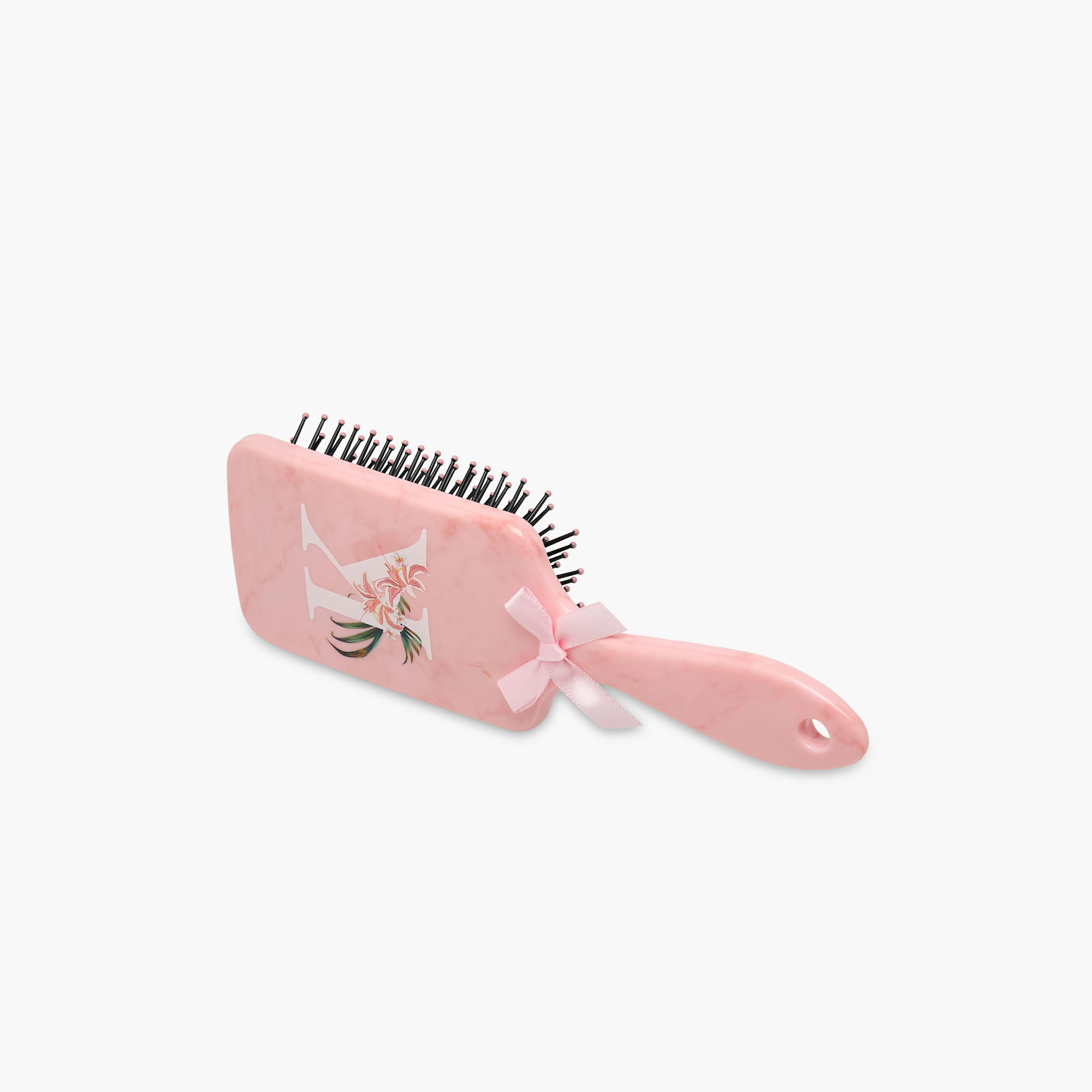 Paddle Hairbrush with Initial K Print-women-hairaccessories-brushesandcombs-image-1