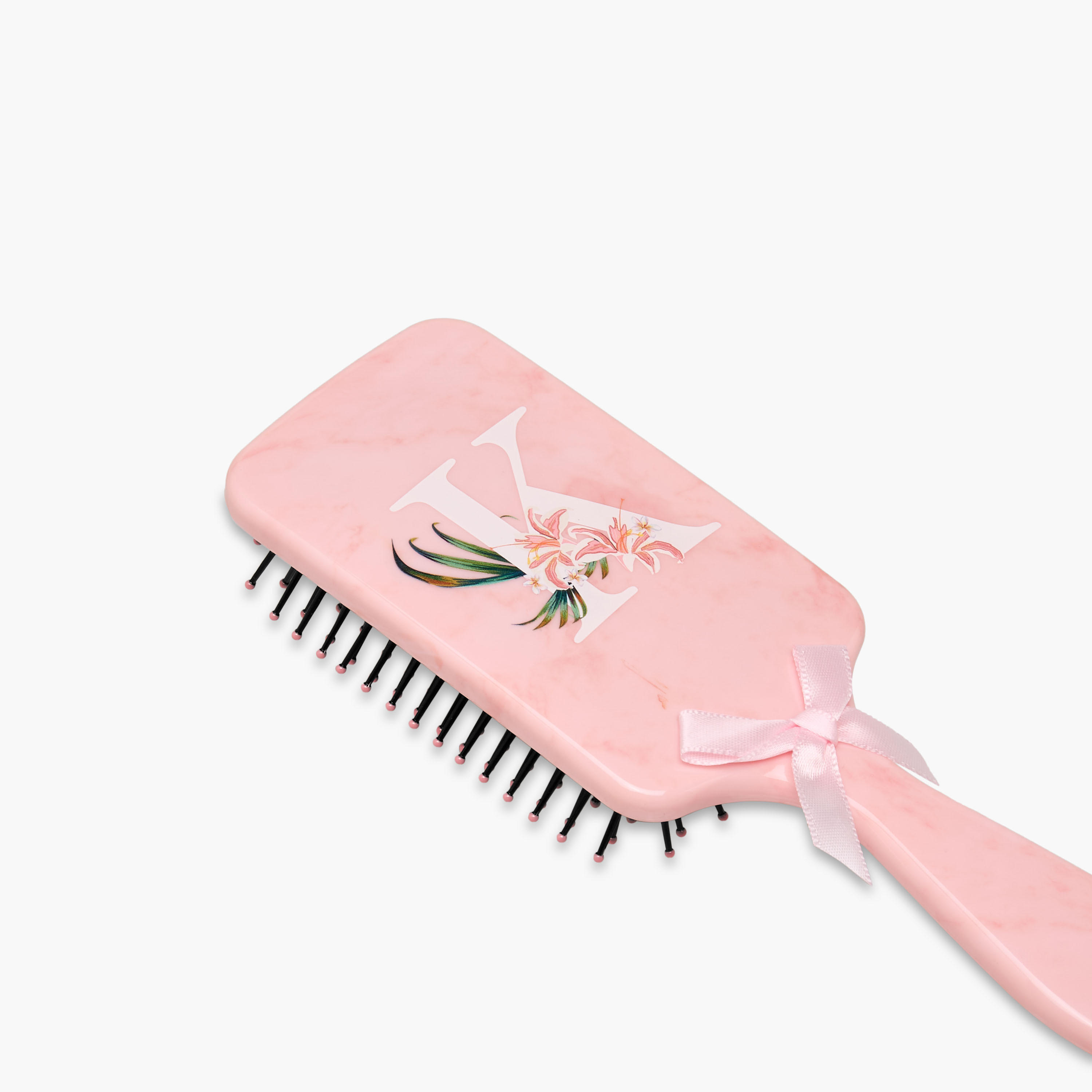 Paddle Hairbrush with Initial K Print-women-hairaccessories-brushesandcombs-image-4