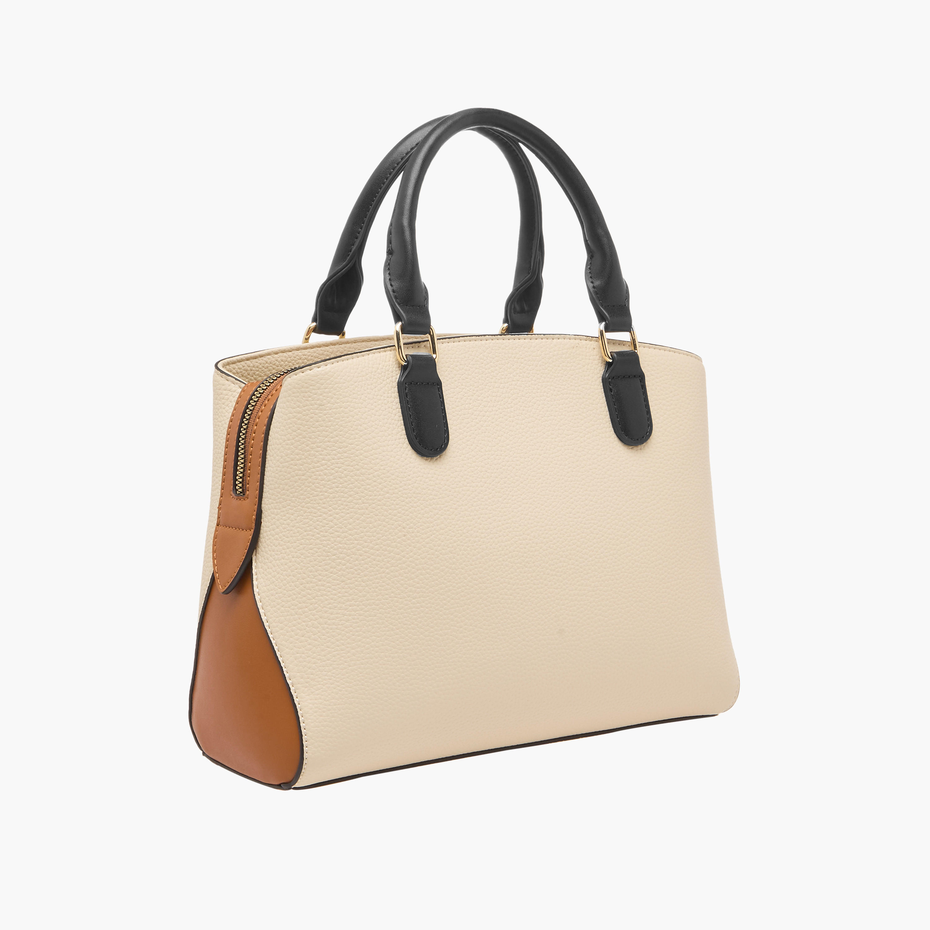 Sasha Kodes Textured Tote Bag with Top Handles-women-bagsandwallets-handbags-image-4
