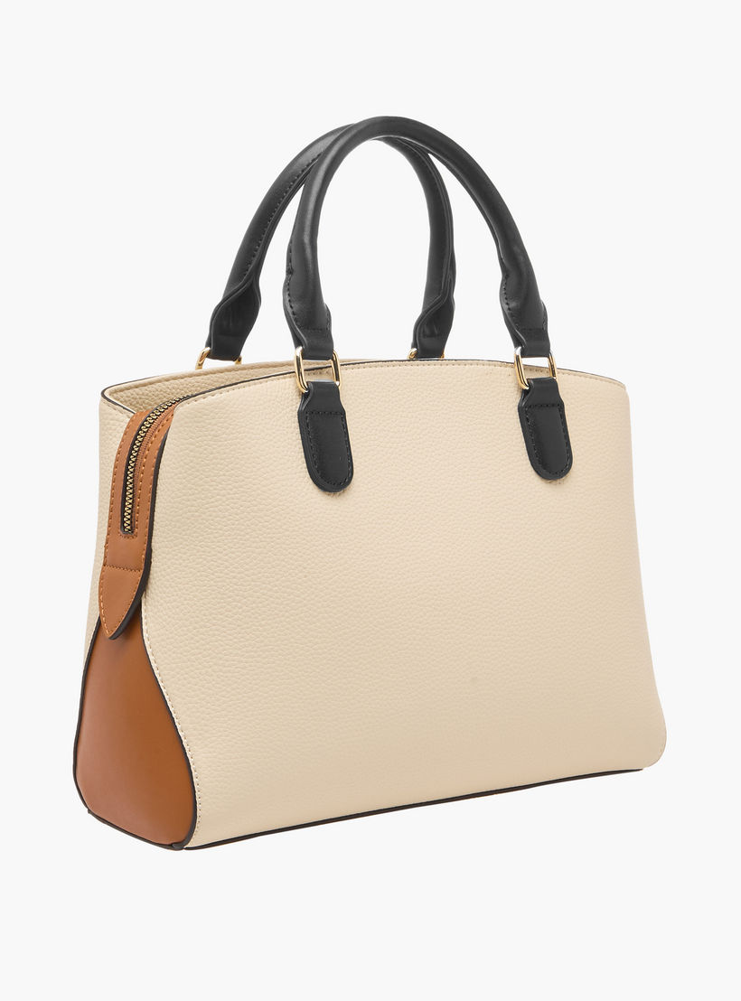 Sasha Kodes Textured Tote Bag with Top Handles-women-bagsandwallets-handbags-image-4