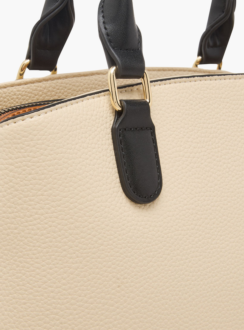 Sasha Kodes Textured Tote Bag with Top Handles-women-bagsandwallets-handbags-image-6