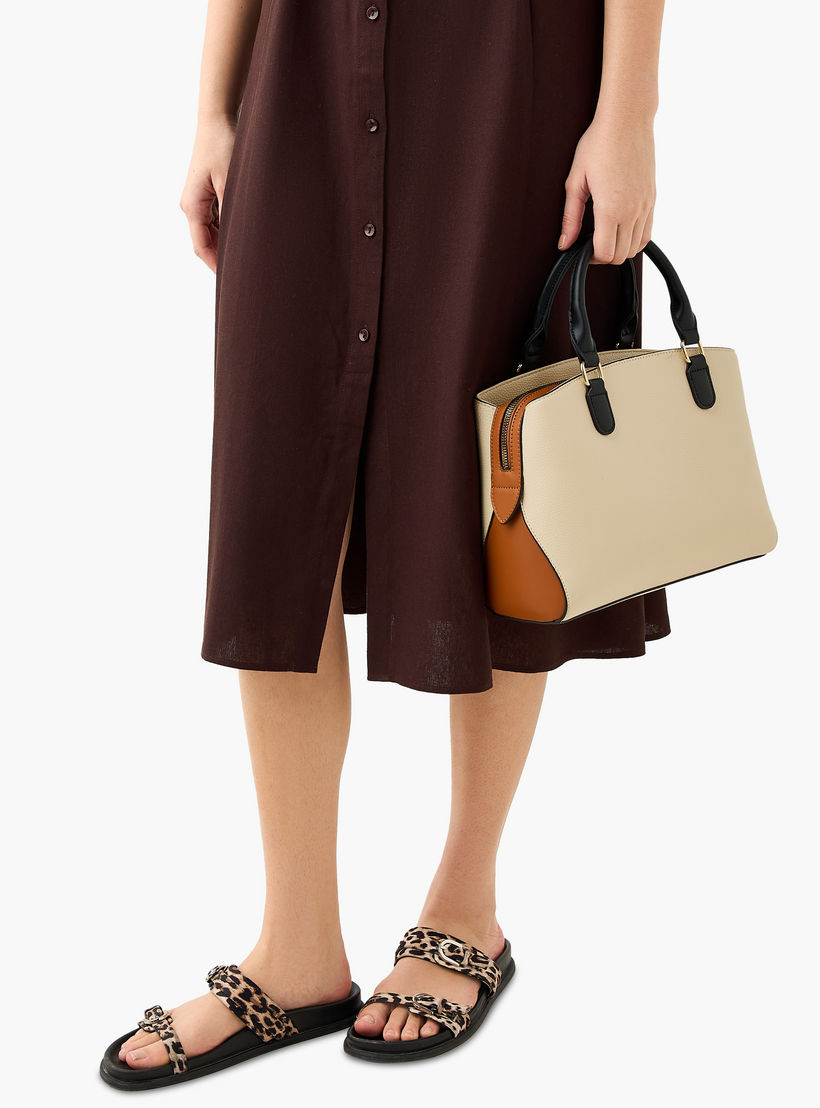 Sasha Kodes Textured Tote Bag with Top Handles-women-bagsandwallets-handbags-image-8
