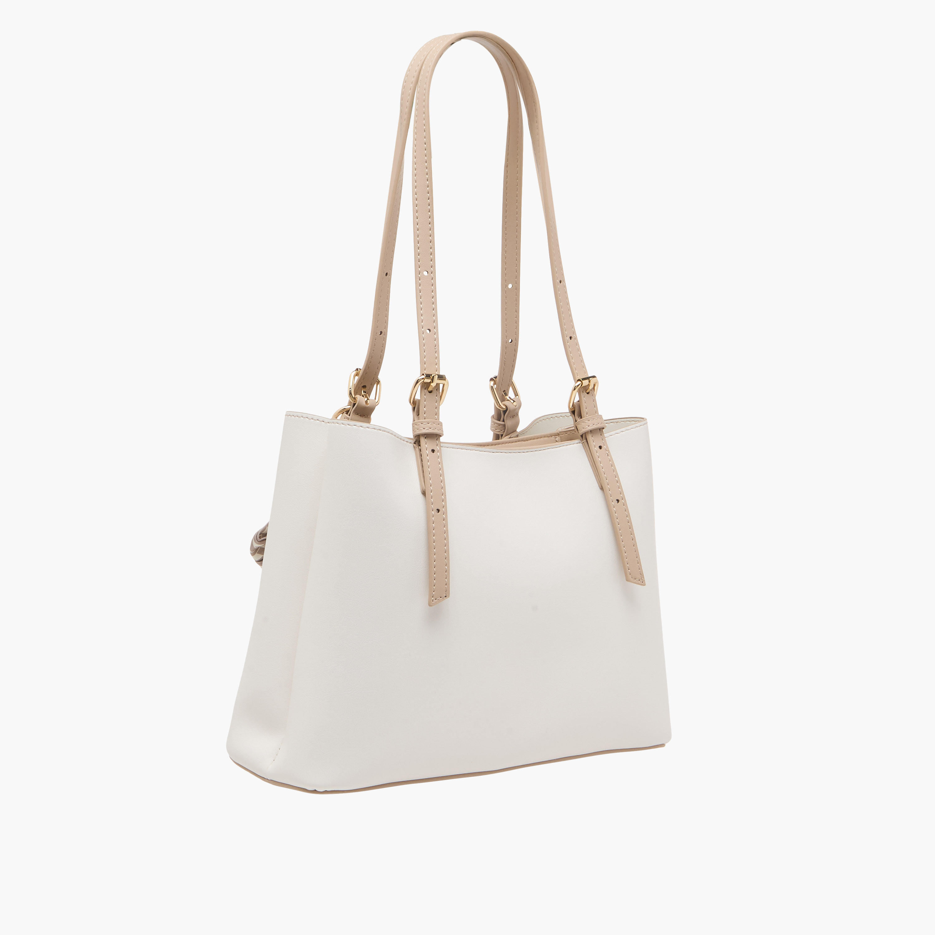 Sasha Kodes Colourblock Tote Bag with Scarf Accent-women-bagsandwallets-handbags-image-4