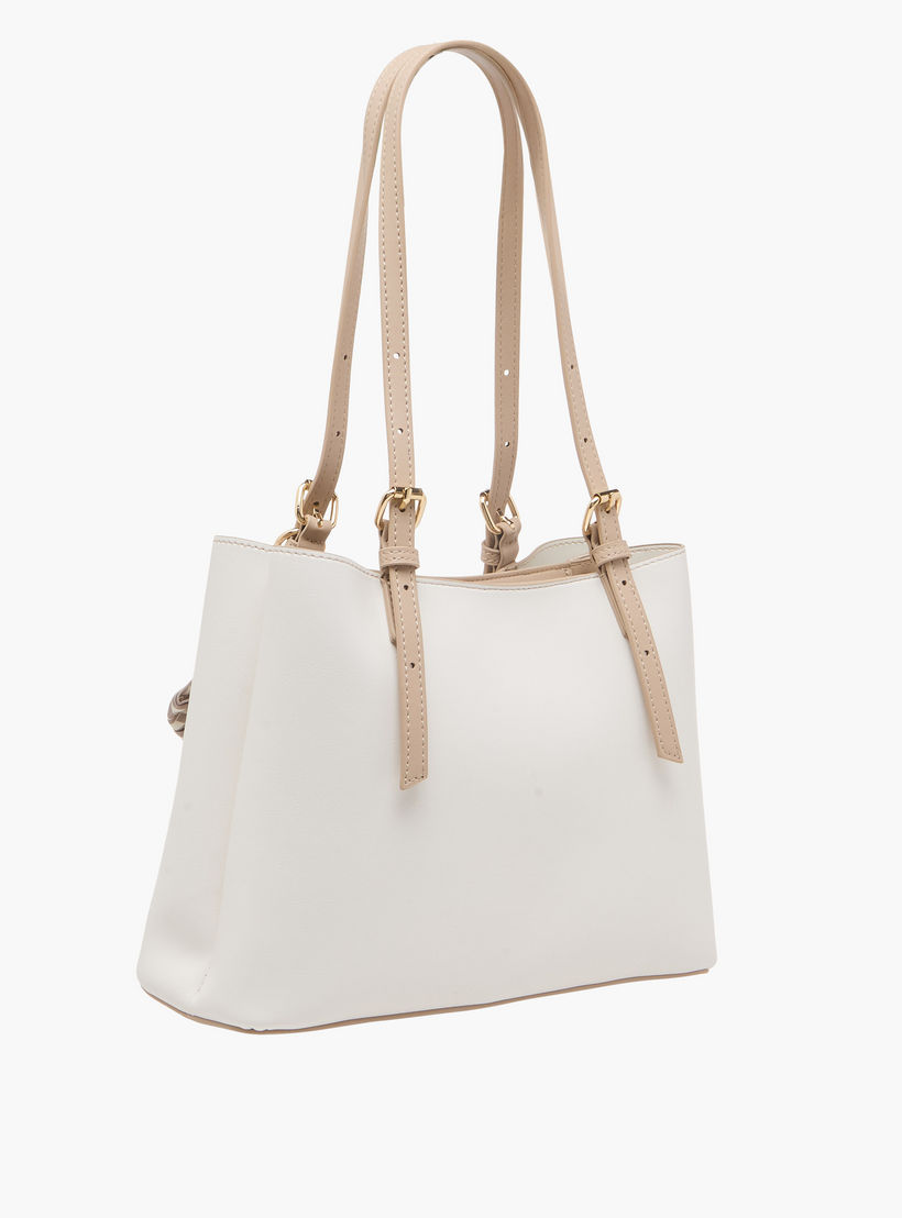Sasha Kodes Colourblock Tote Bag with Scarf Accent-women-bagsandwallets-handbags-image-4