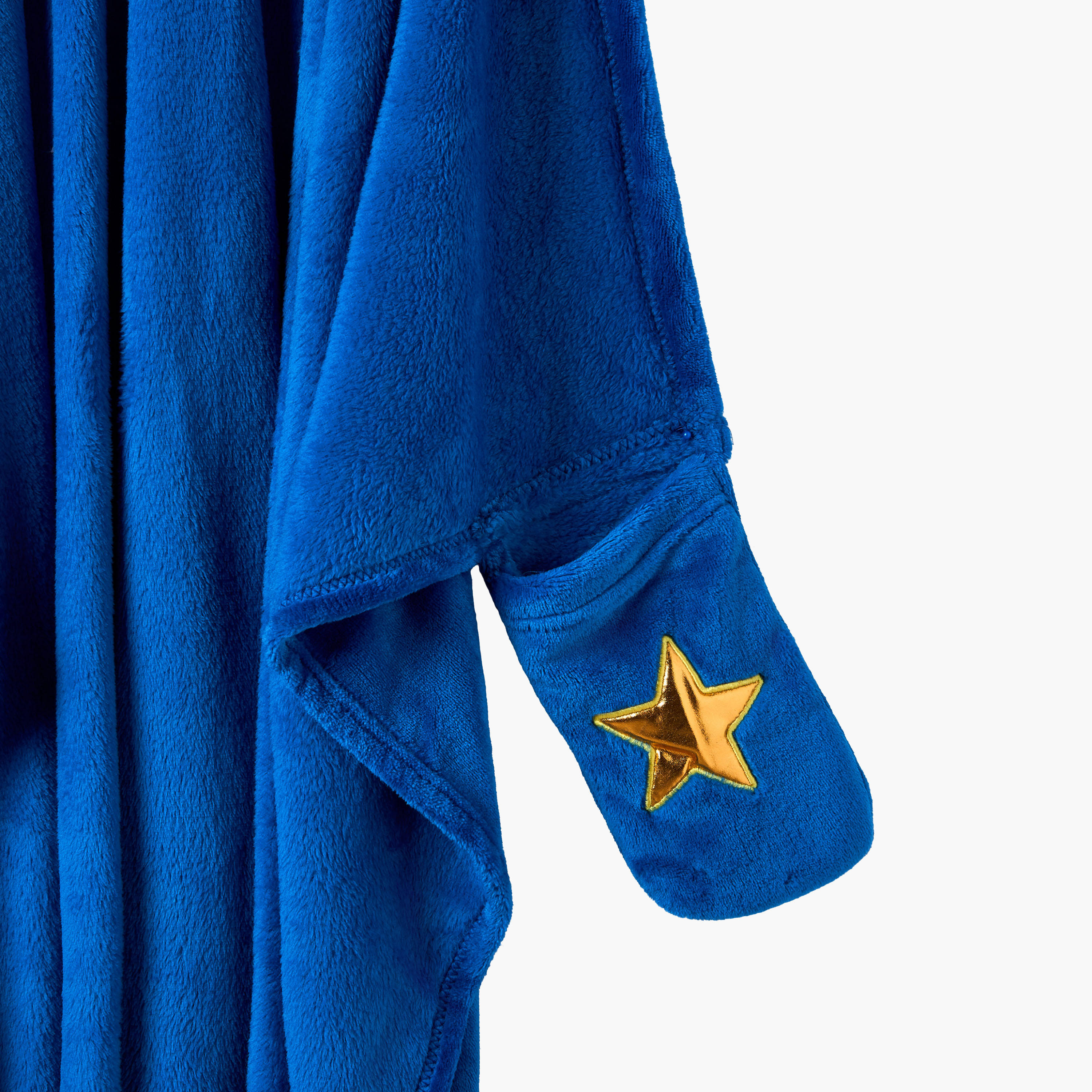 Bin Shark Applique Hooded Blanket with Hand Pockets - 102x127 cms-girls-clothing-nightwear-image-6