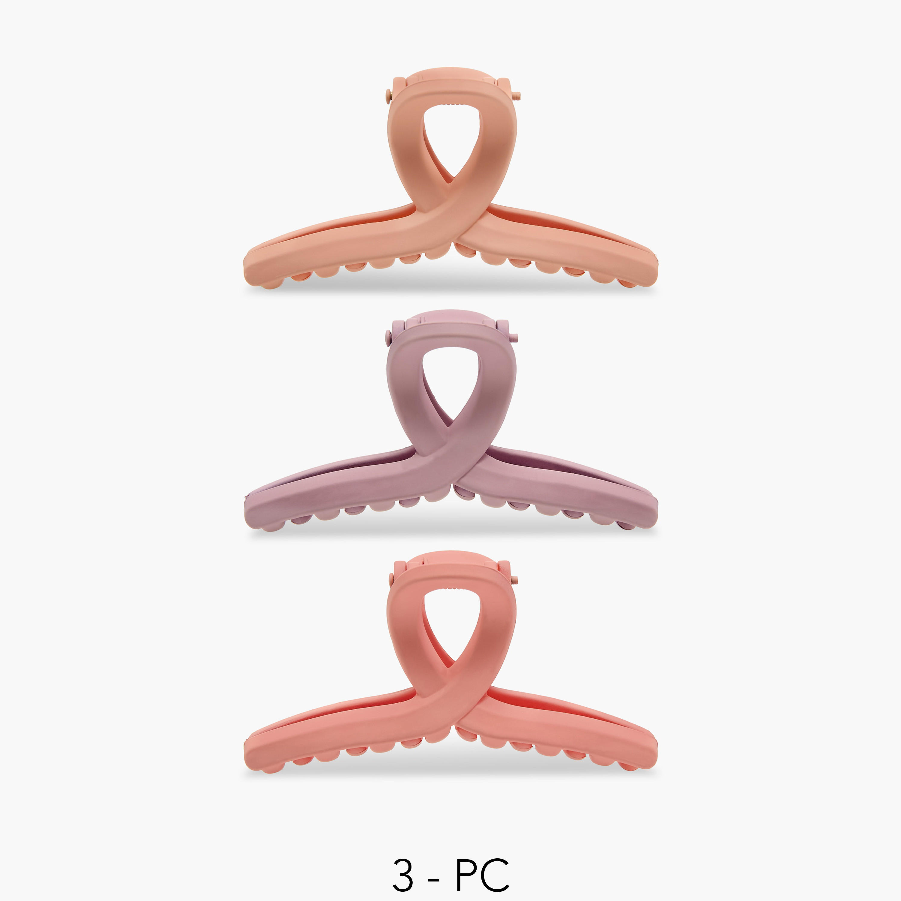 Pack of 3 Twisted Hair Clamps-women-hairaccessories-clamps-image-1