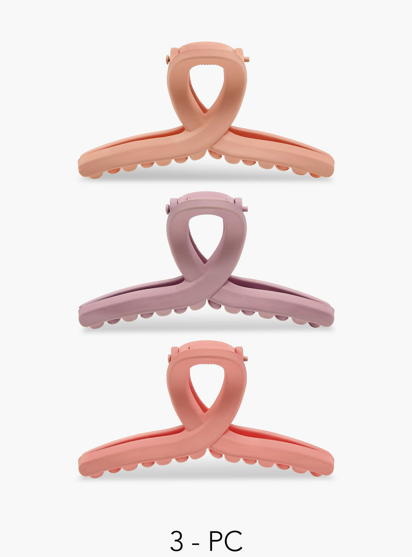 Pack of 3 Twisted Hair Clamps-women-hairaccessories-clamps-image-1