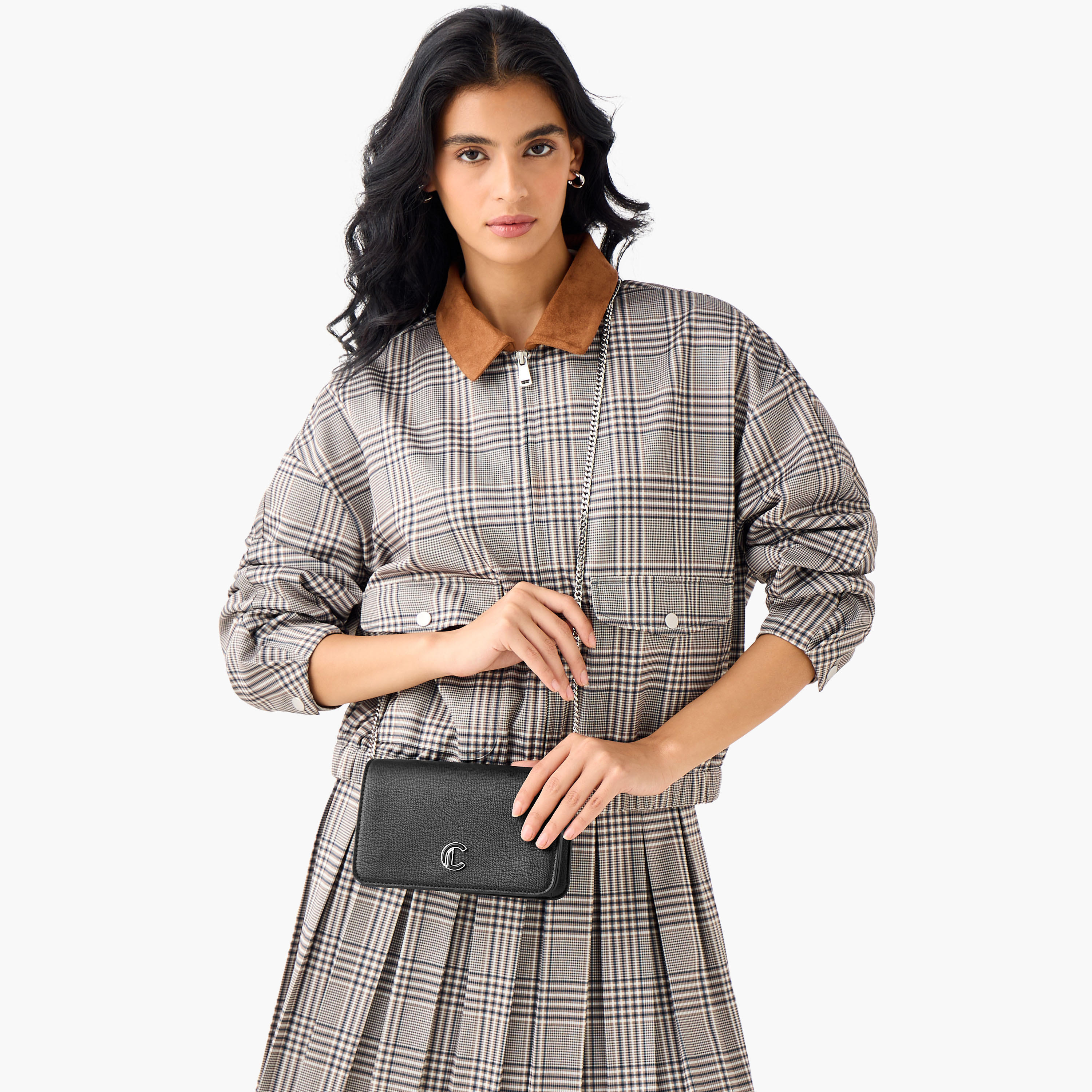 شنطة كروس بودي سادة بحزام سلسلة قابل للفصل من لو كونفورت-women-bagsandwallets-handbags-image-2