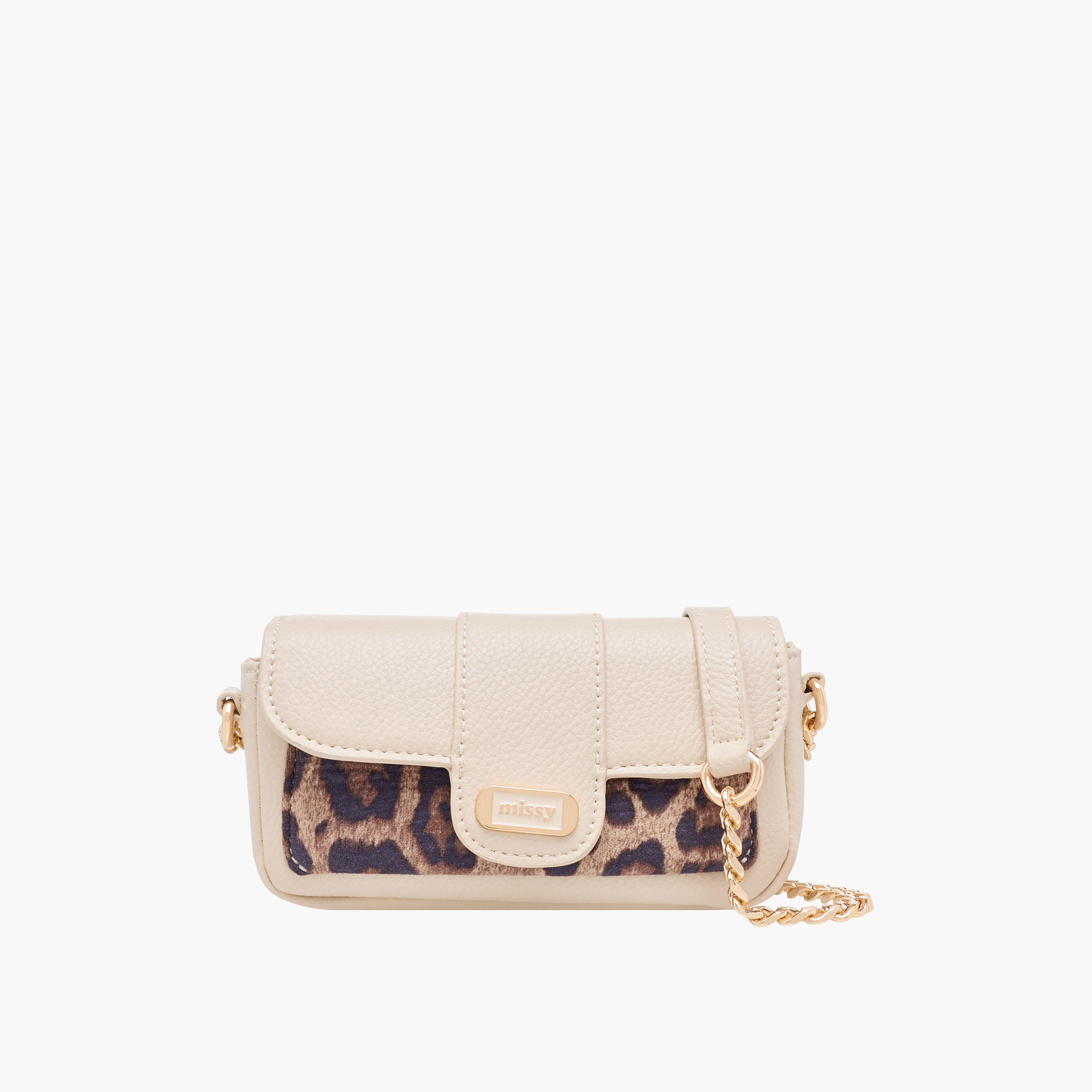 Missy Textured Crossbody Bag with Chain Strap-women-bagsandwallets-handbags-image-1