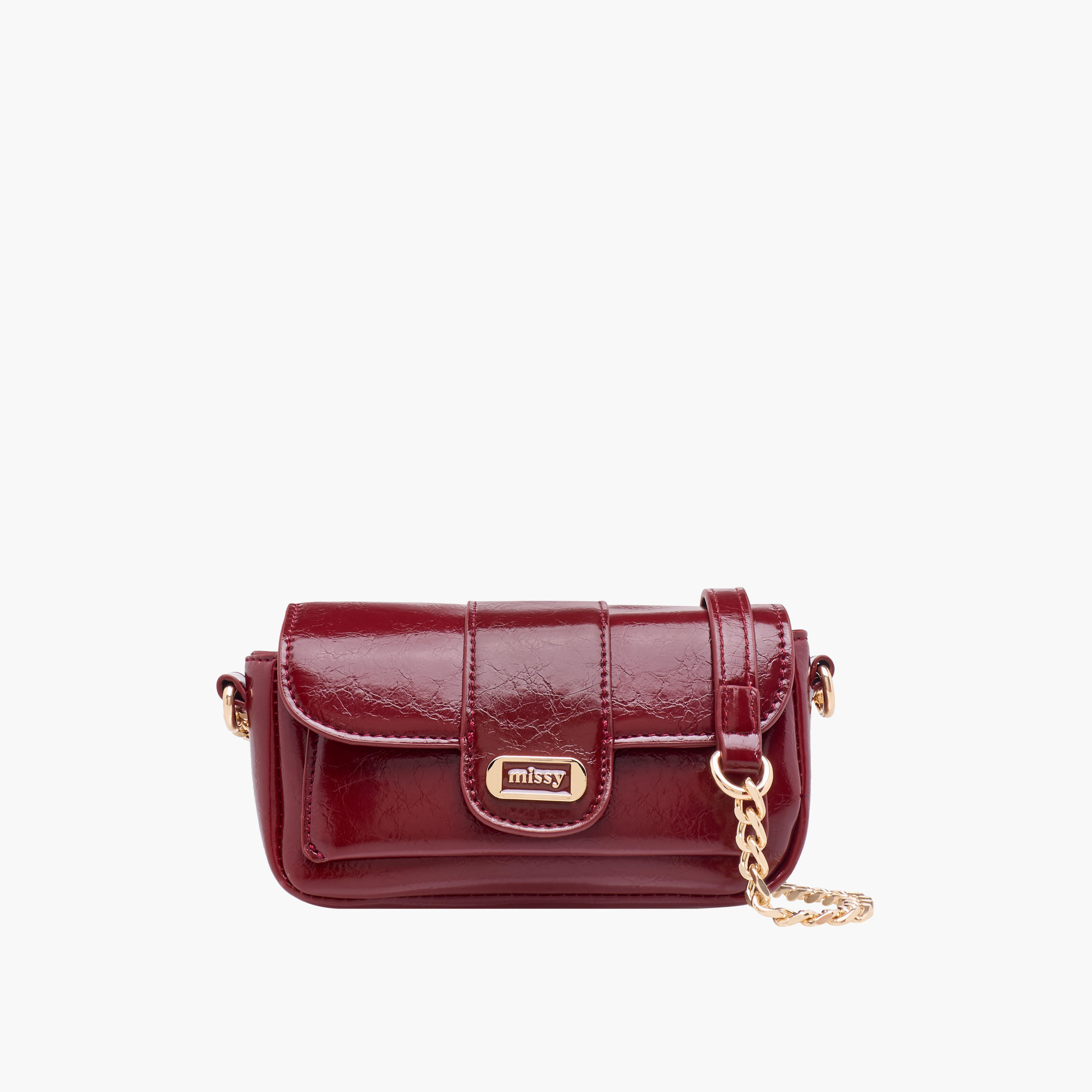 Missy Textured Crossbody Bag with Chain Strap-women-bagsandwallets-handbags-image-1