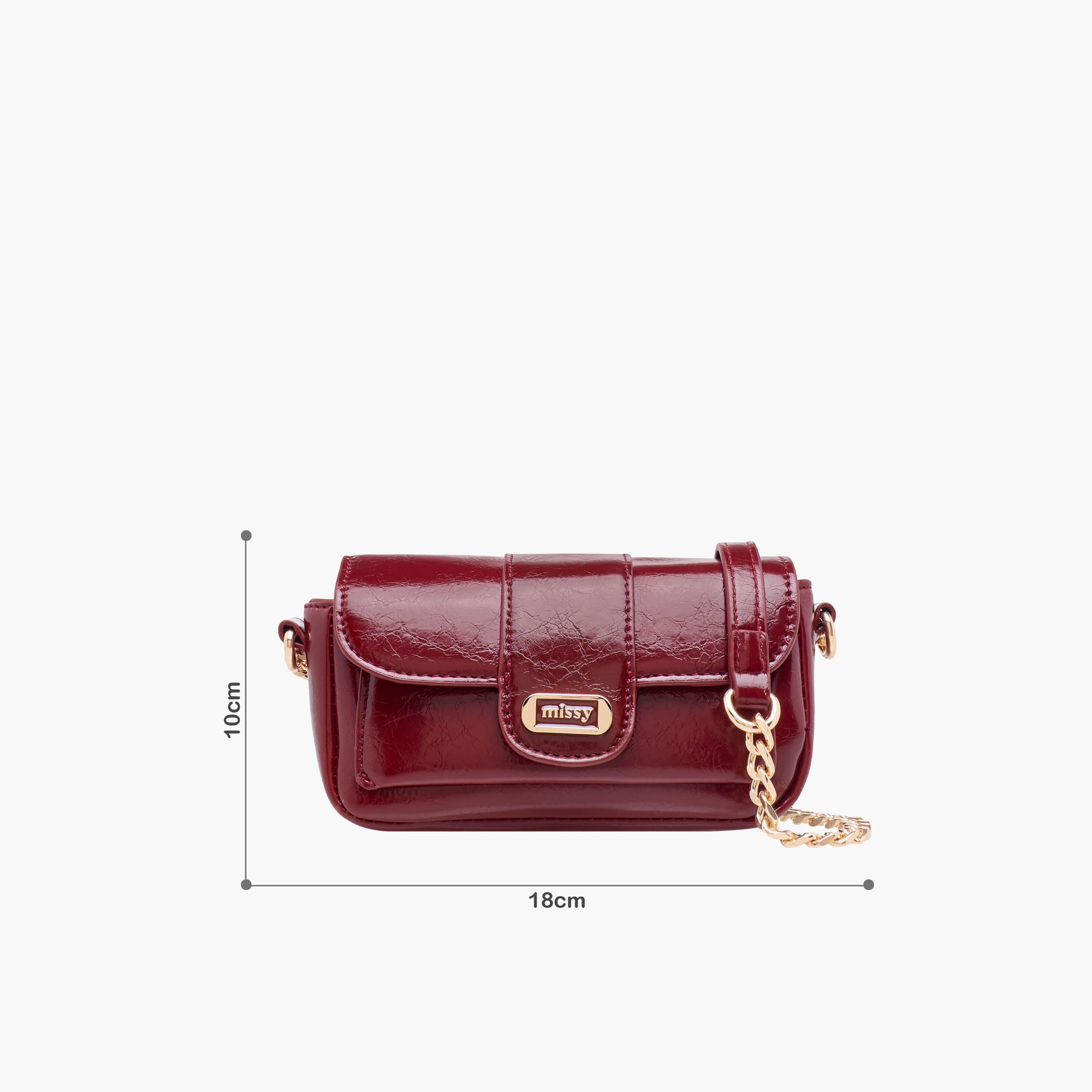 Missy Textured Crossbody Bag with Chain Strap-women-bagsandwallets-handbags-image-2