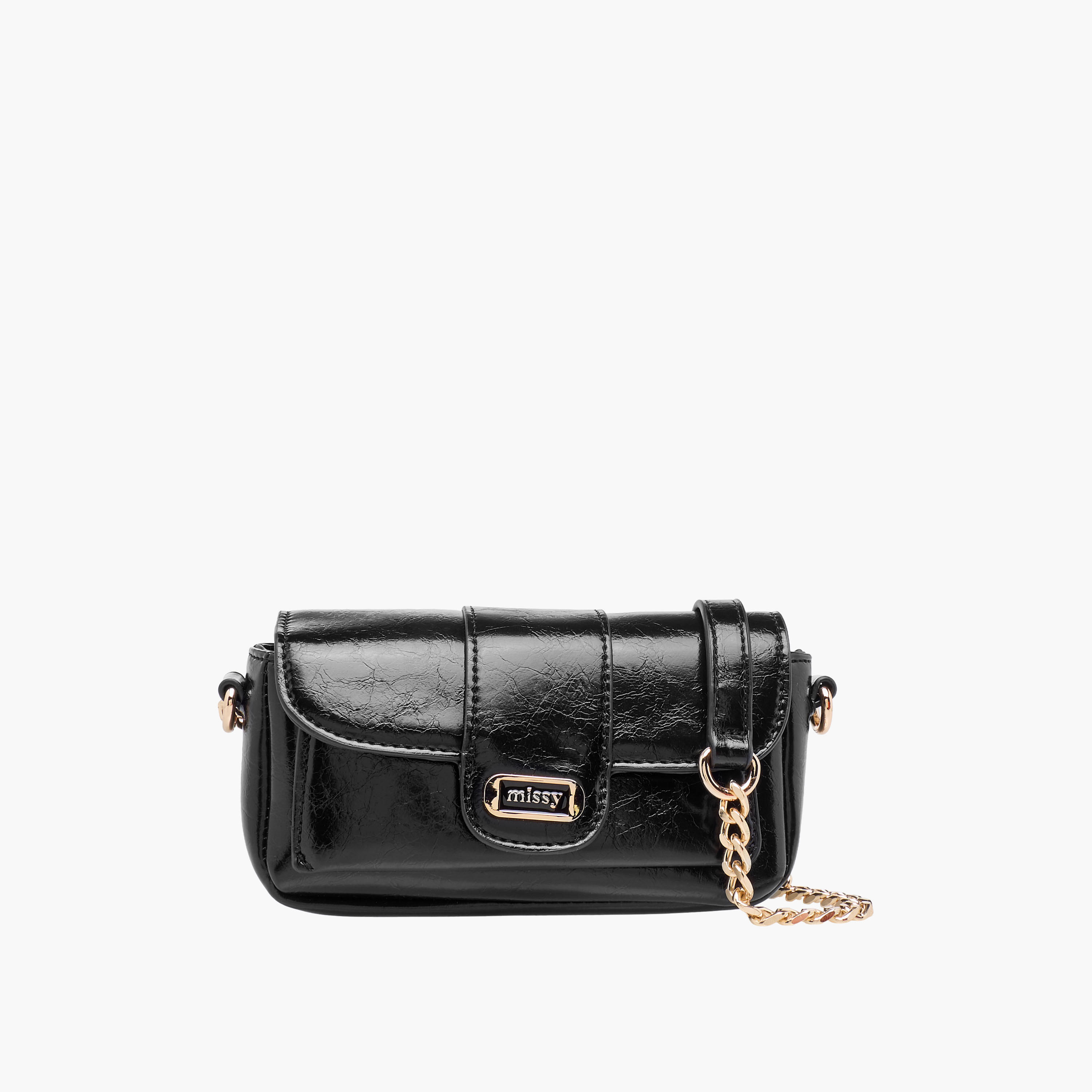 Missy Textured Crossbody Bag with Chain Strap-women-bagsandwallets-handbags-image-1