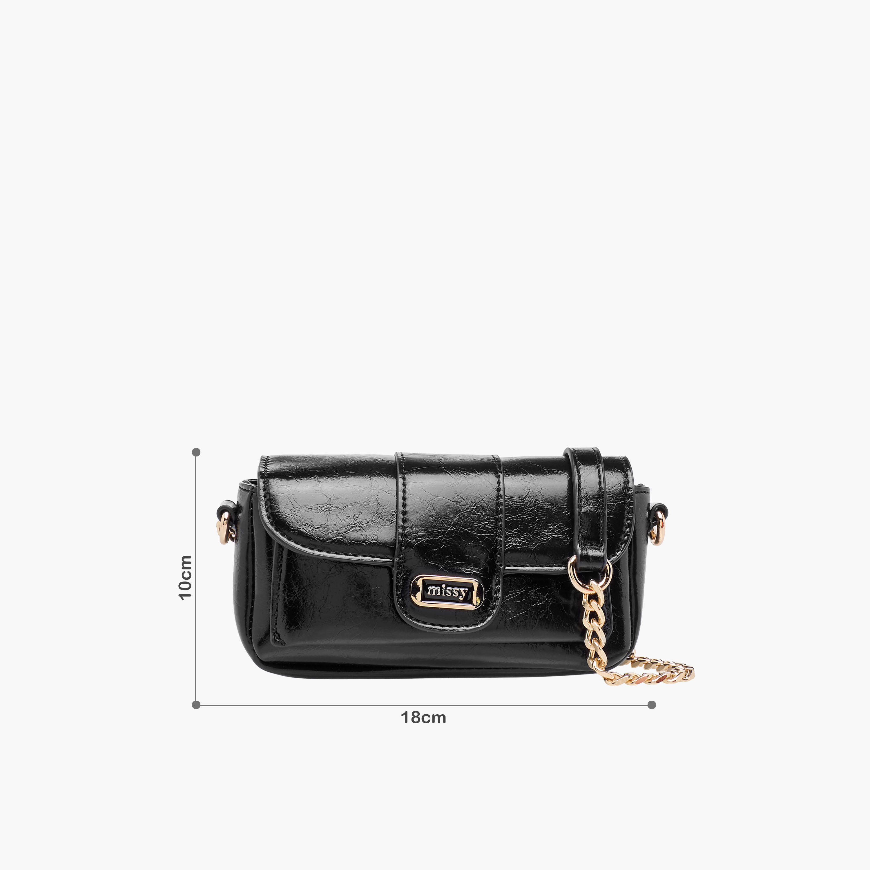 Missy Textured Crossbody Bag with Chain Strap-women-bagsandwallets-handbags-image-2