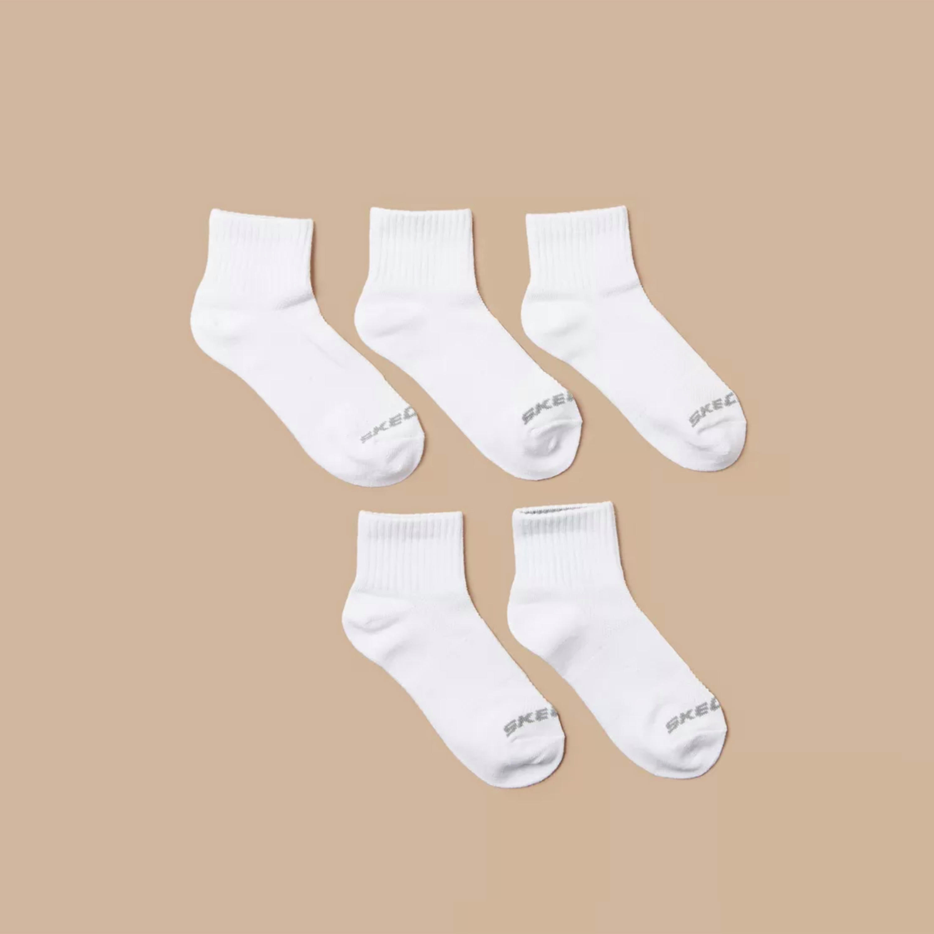 Skechers Logo Print Ankle Length Socks - Set of 5-girls-accessories-socks-image-1