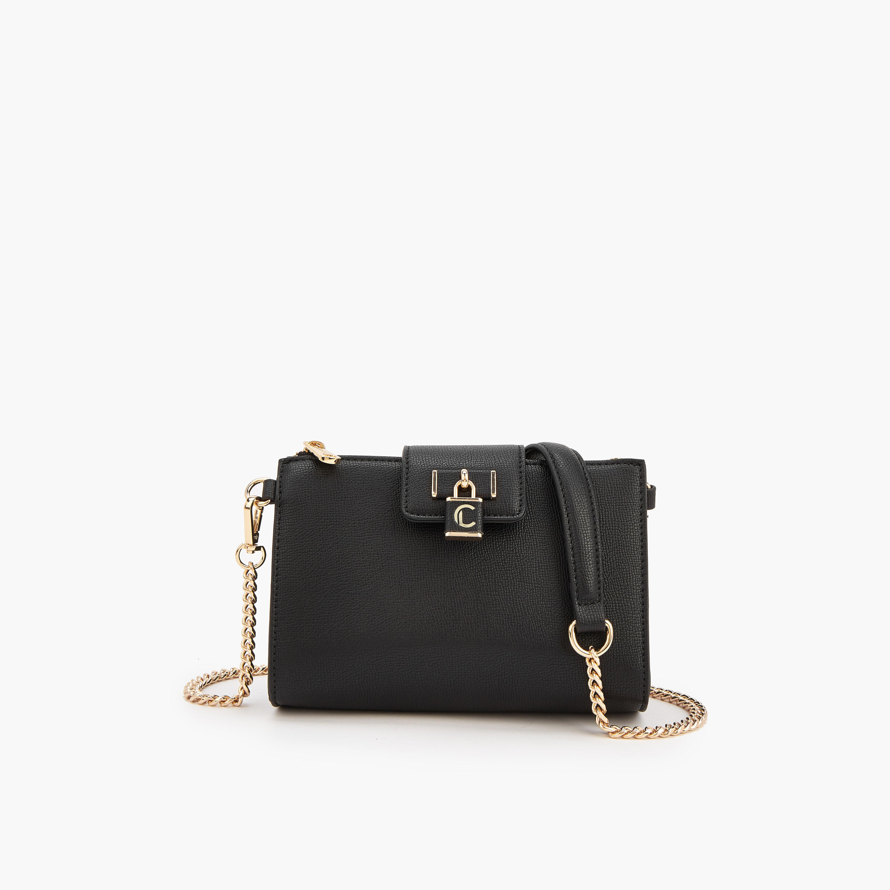 شنطة كروس بودي سادة بحزام سلسلة قابل للفصل من لو كونفورت-women-bagsandwallets-handbags-image-1