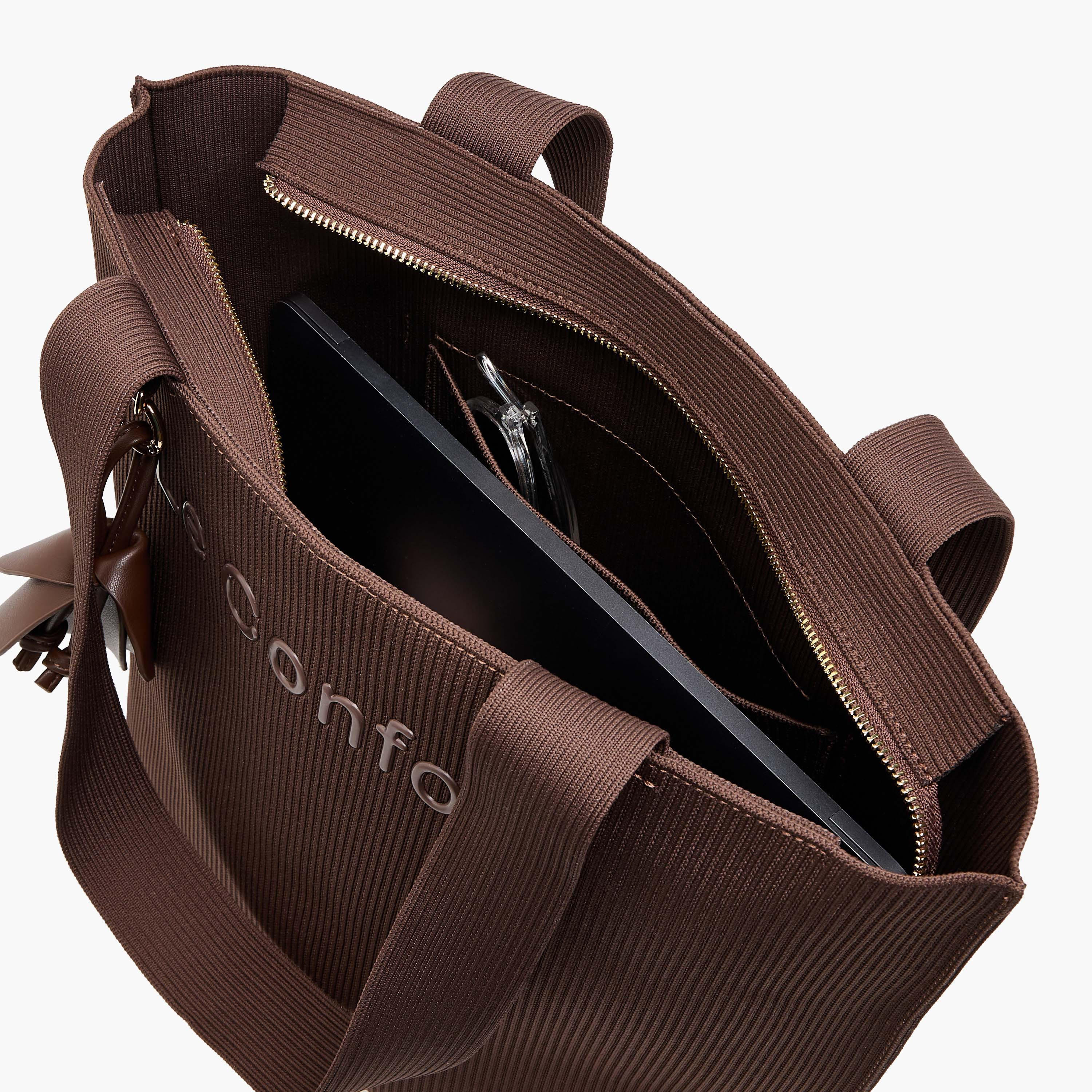 Le Confort Textured Tote Bag with Double Handle-women-bagsandwallets-handbags-image-8