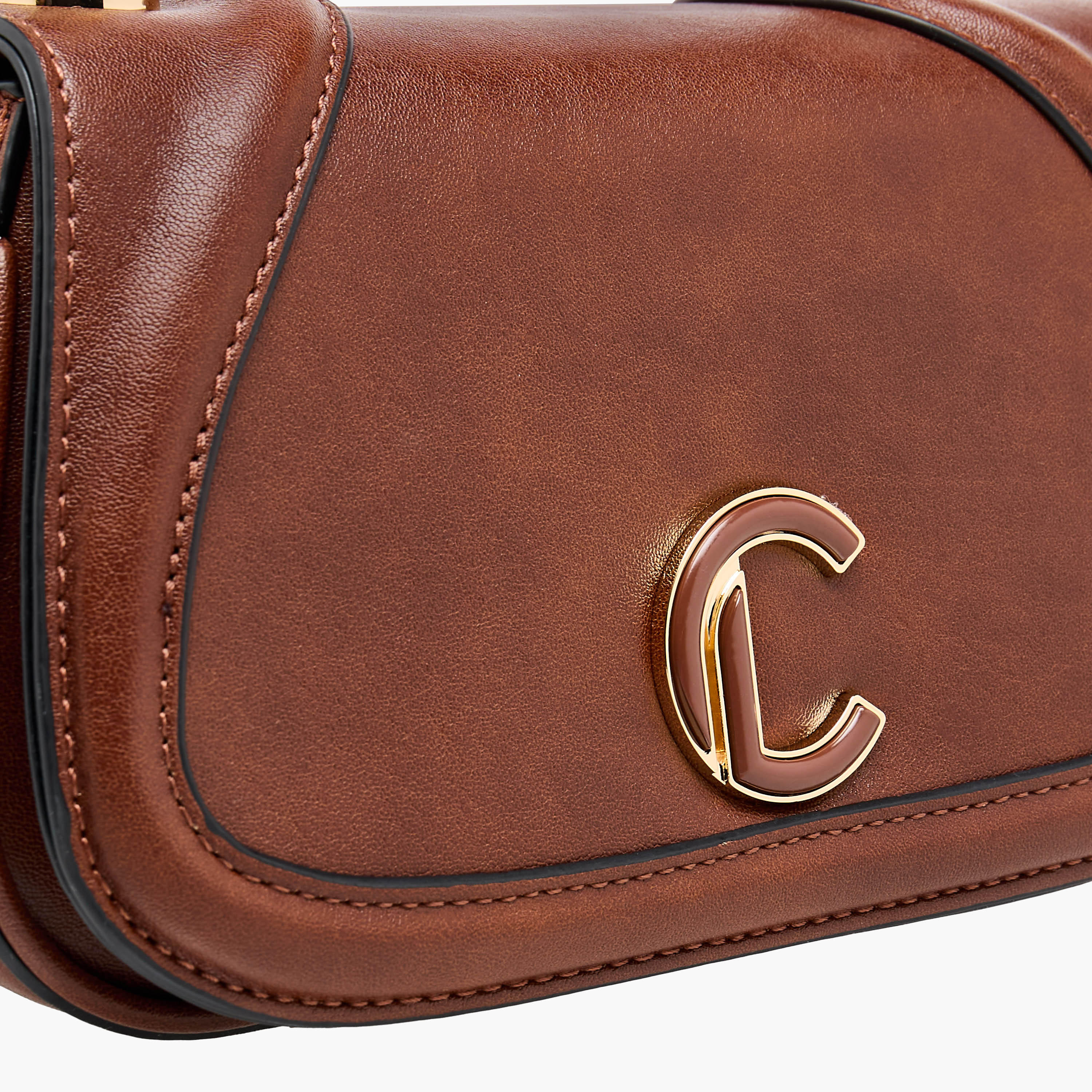 Le Confort Solid Crossbody Bag with Button Closure-women-bagsandwallets-handbags-image-5