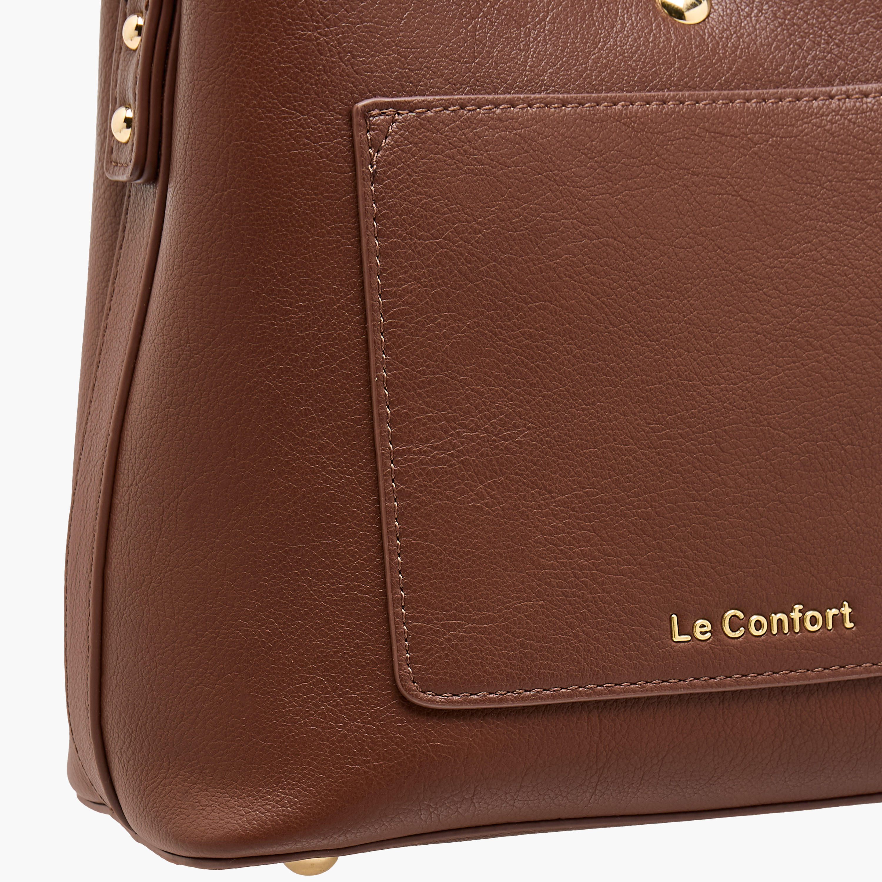 Le Confort Solid Shoulder Bag with Chain Accent and Zip Closure-women-bagsandwallets-handbags-image-6
