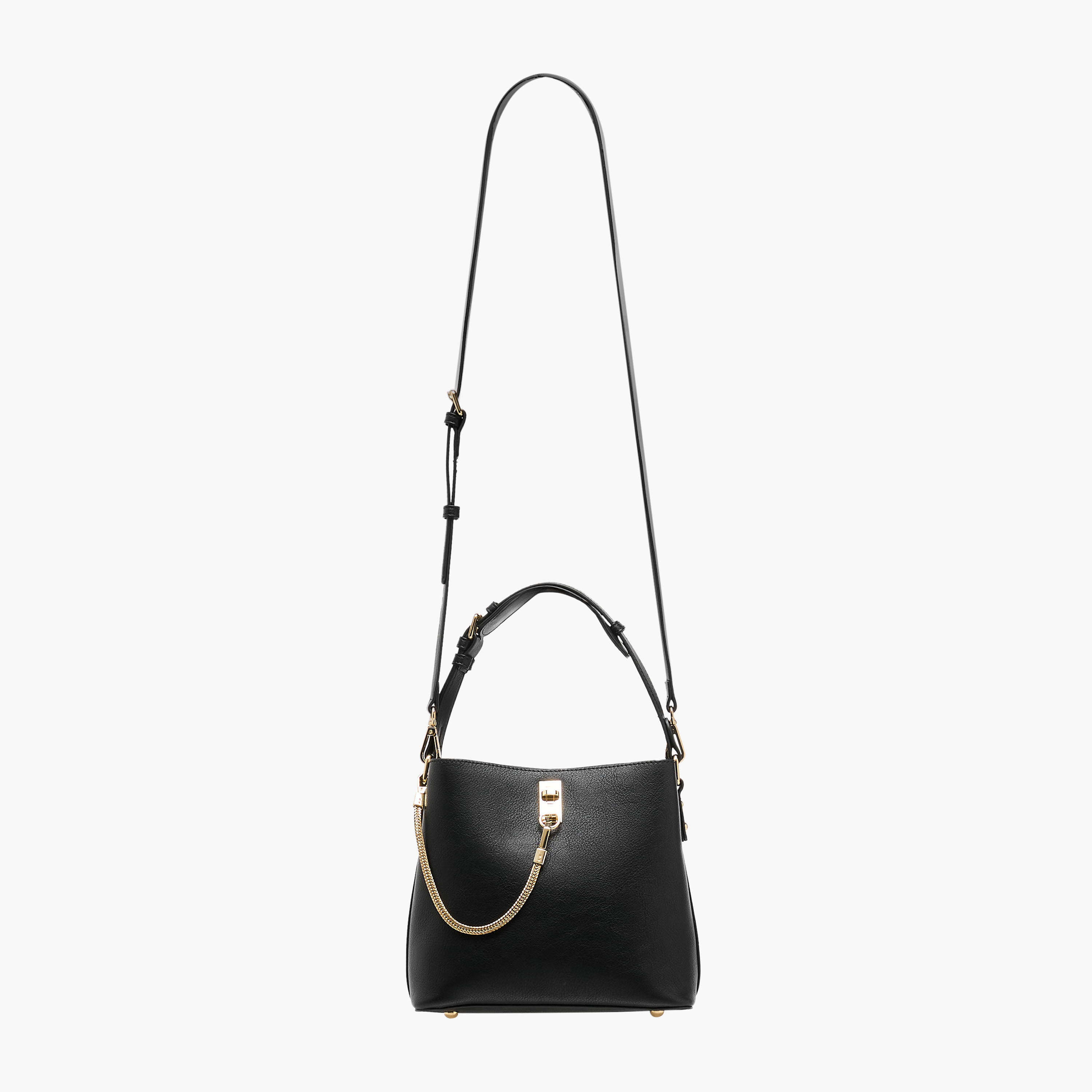 Le Confort Solid Shoulder Bag with Chain Accent and Zip Closure-women-bagsandwallets-handbags-image-3