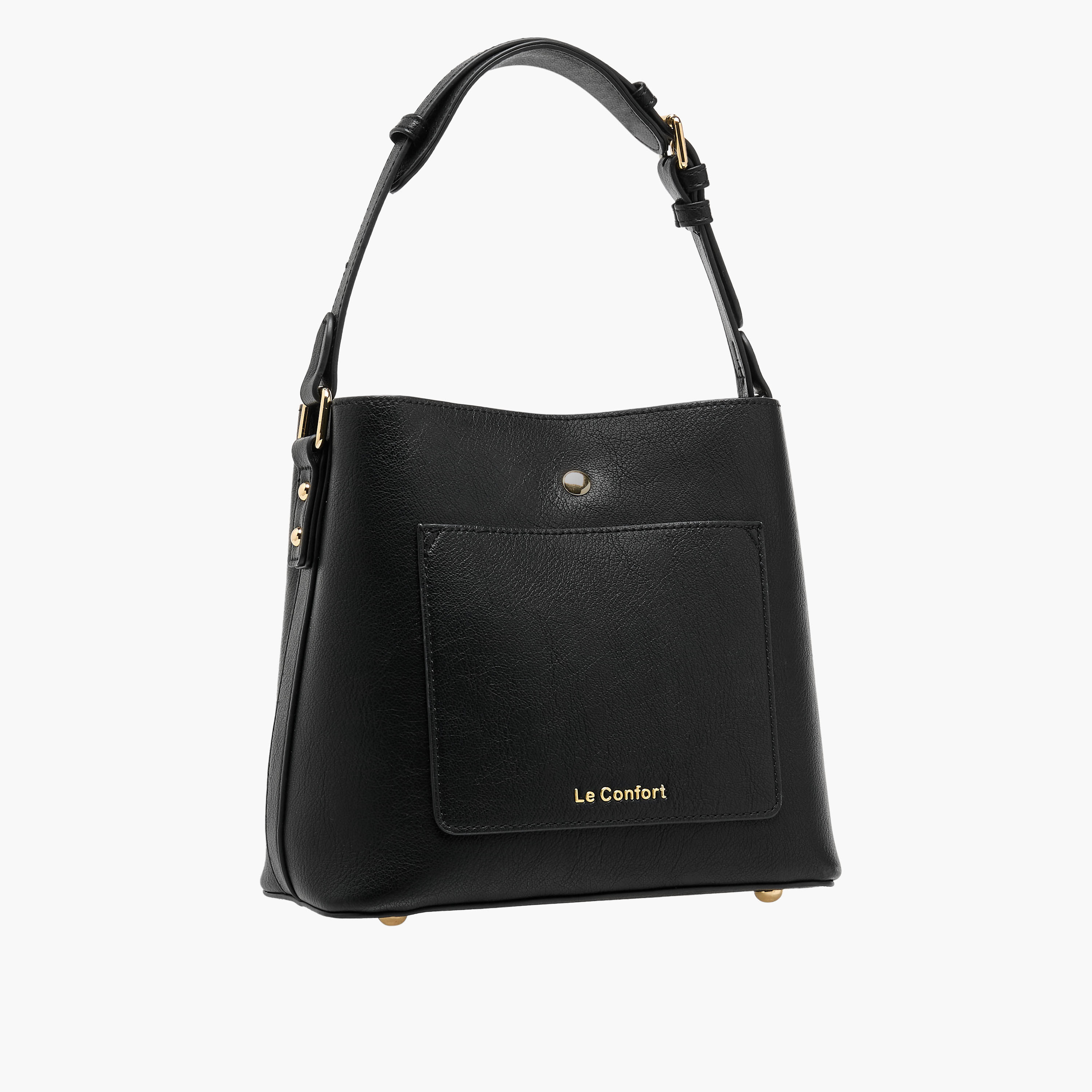 Le Confort Solid Shoulder Bag with Chain Accent and Zip Closure-women-bagsandwallets-handbags-image-4