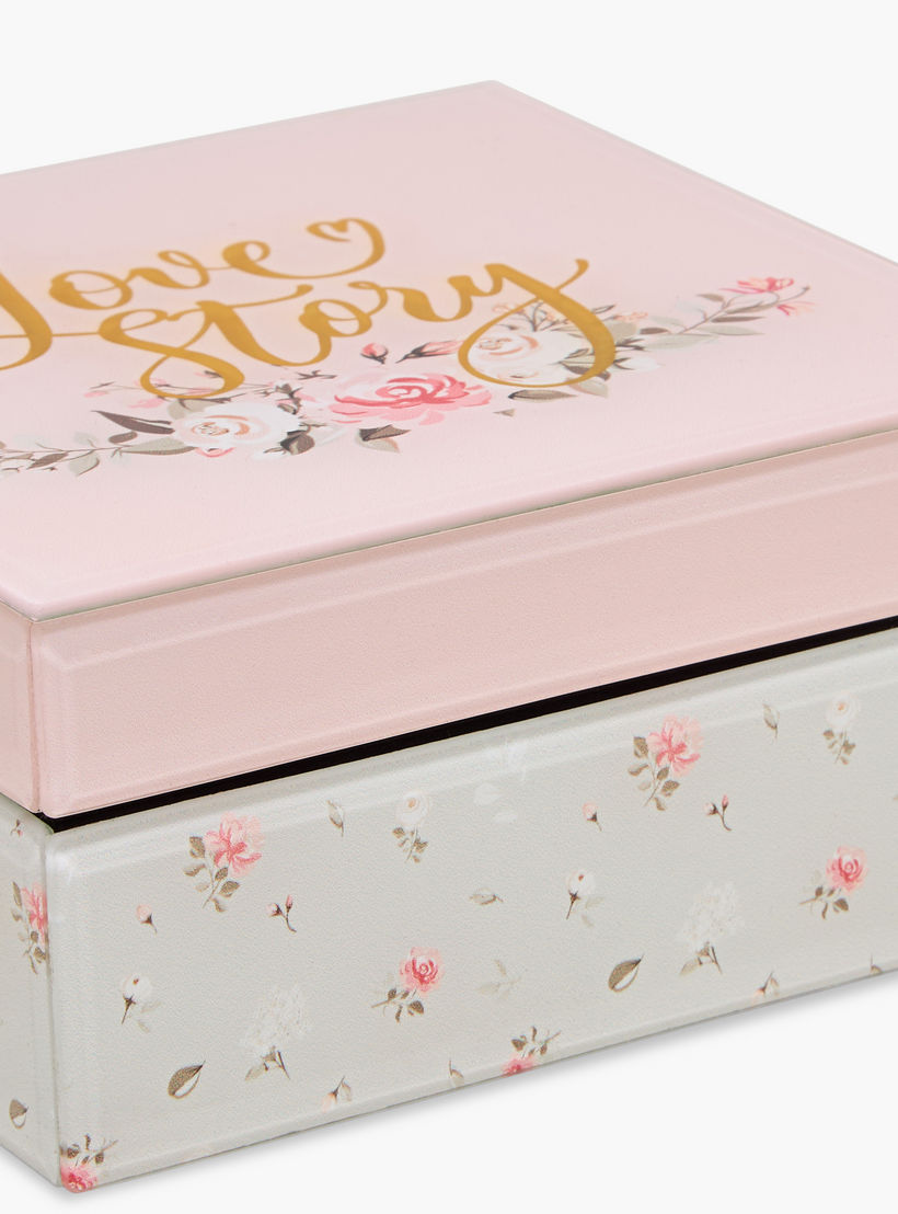 Jewellery Organizer with Floral Print - 15x15x7 cms-women-watchesandjewellery-jewellery-storage-image-4